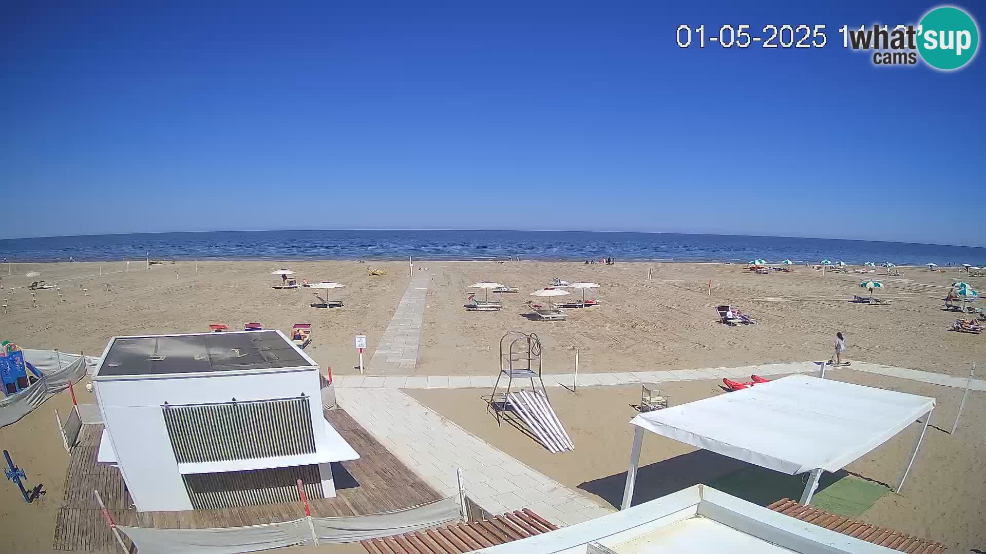 Spletna kamera plaža Riccione – Bagni Oreste spiaggia 115 – Italija