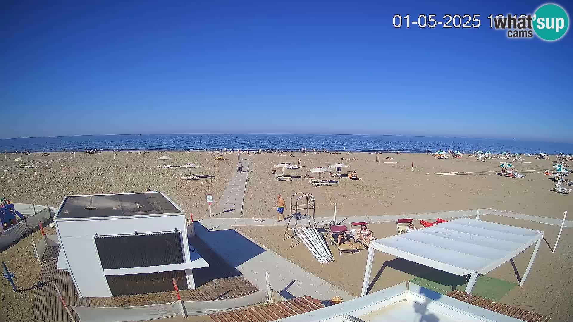 Spletna kamera plaža Riccione – Bagni Oreste spiaggia 115 – Italija