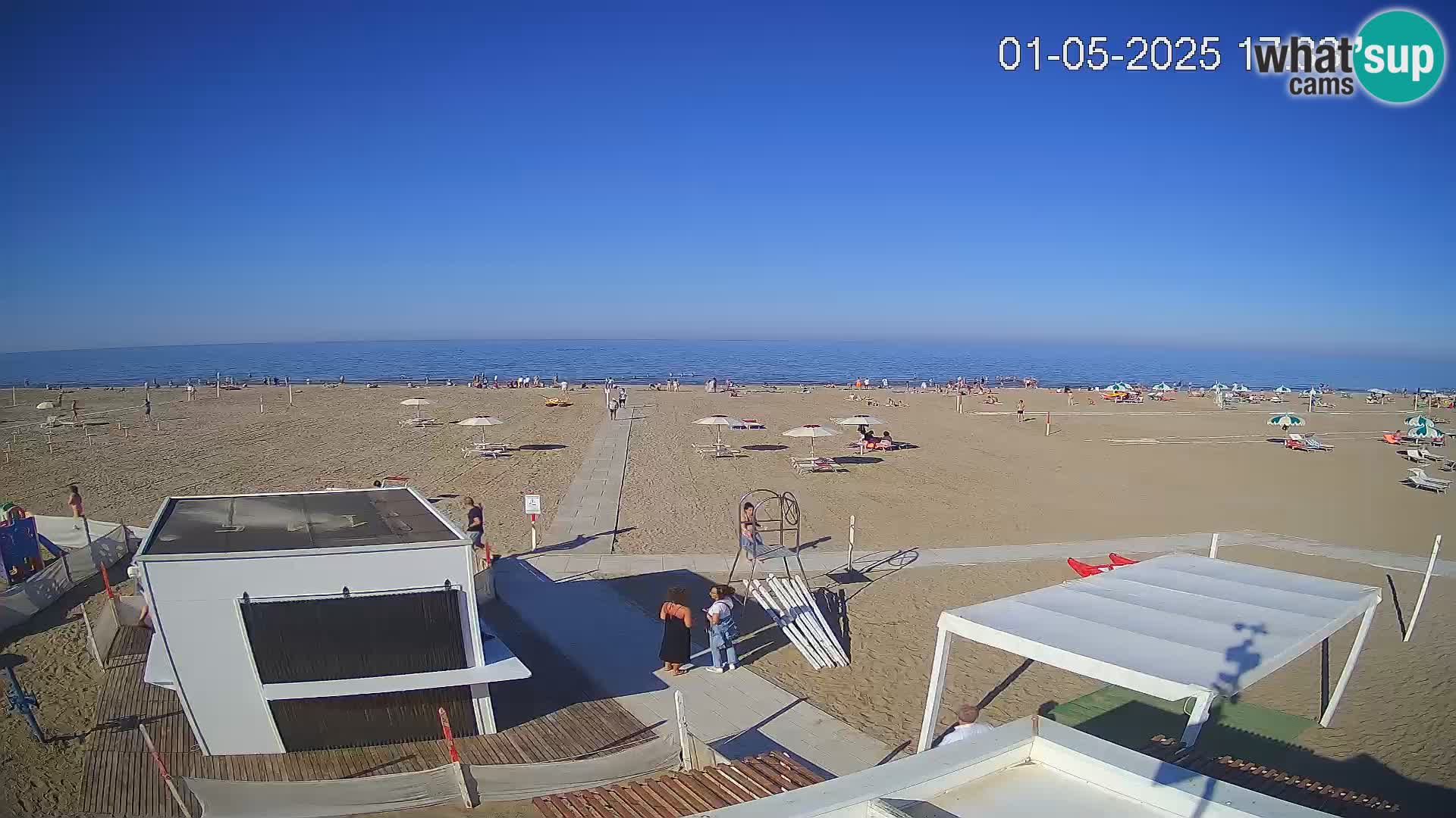 Webcam Riccione plage – Bagni Oreste spiaggia 115 – Italie