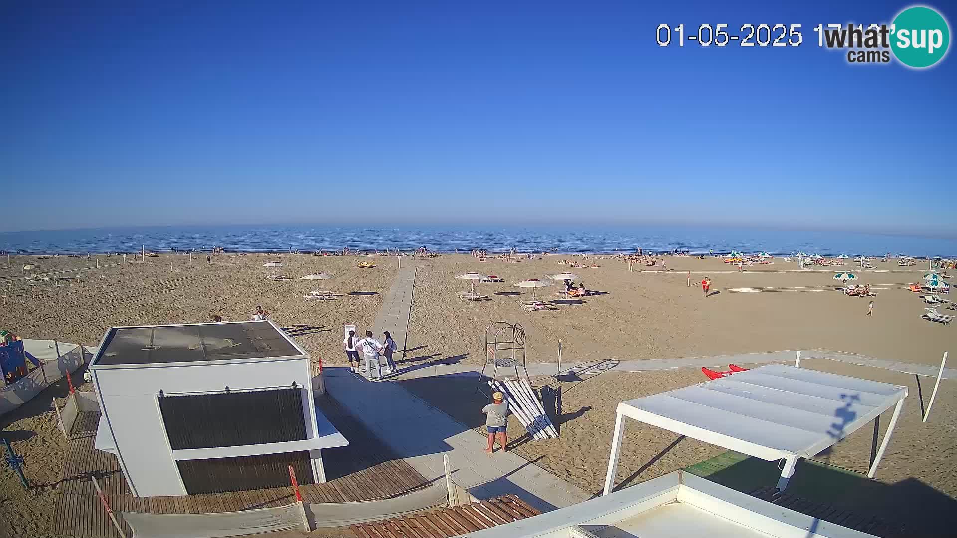 Spletna kamera plaža Riccione – Bagni Oreste spiaggia 115 – Italija