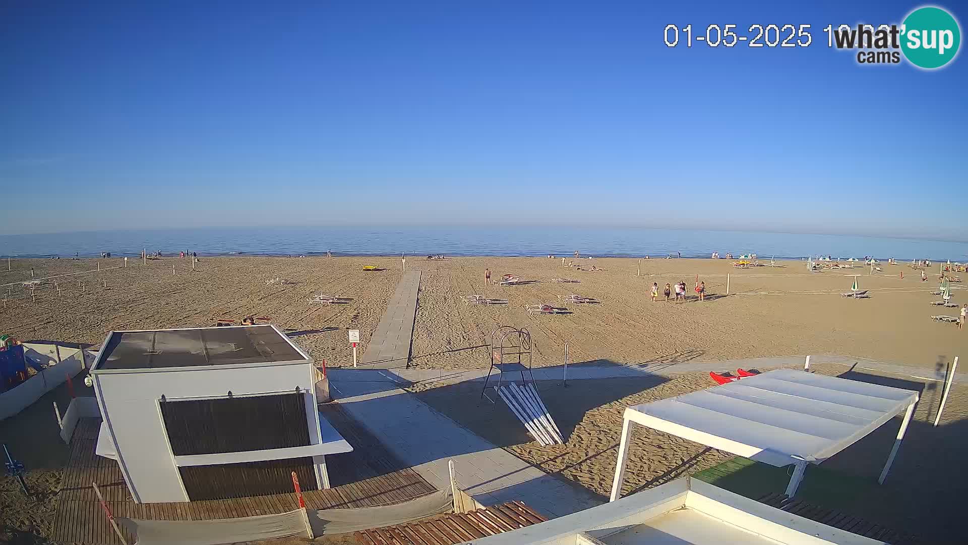 Live webcam Riccione Strand – Bagni Oreste spiaggia 115 – Italien