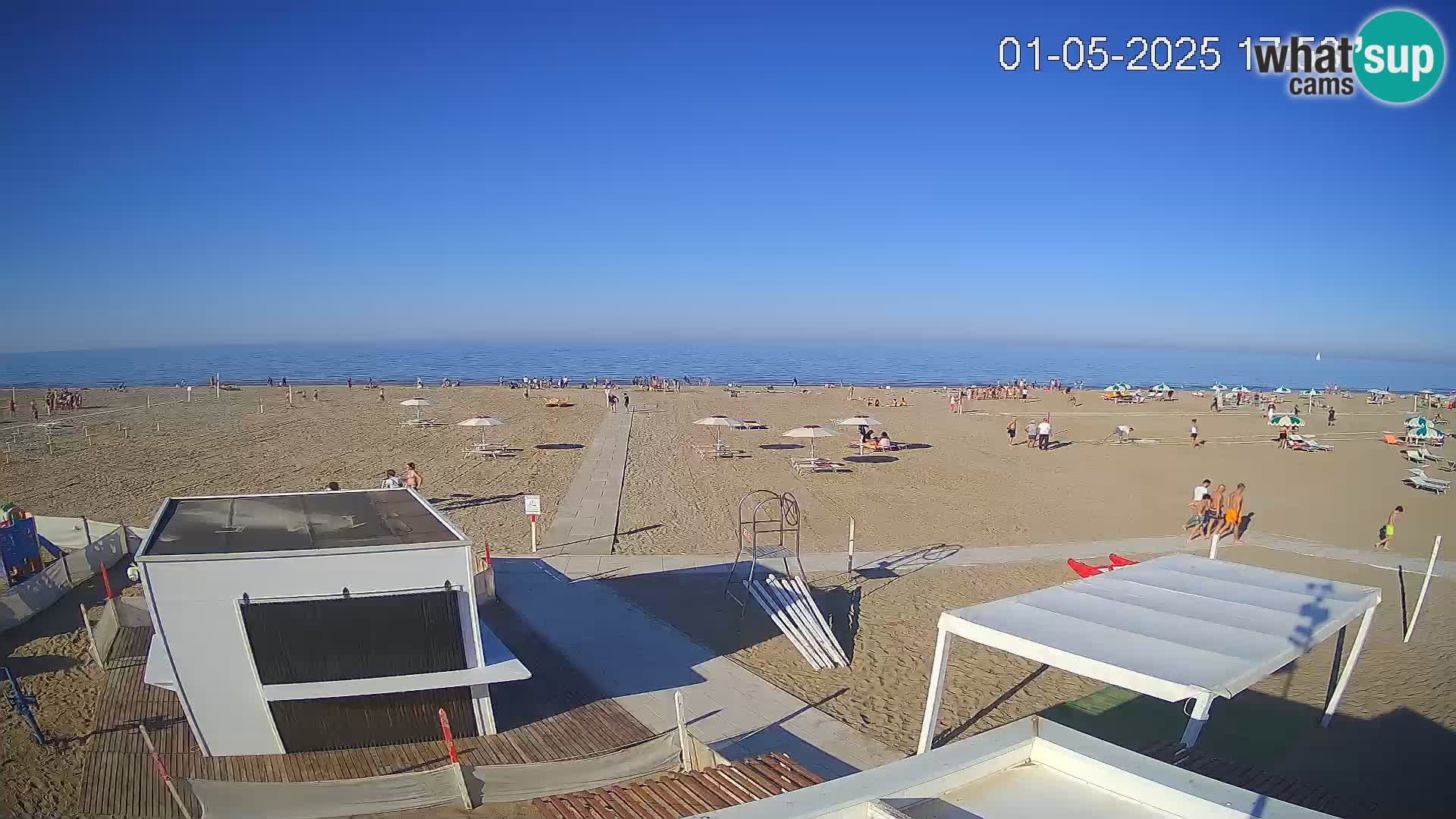 Live webcam Riccione Strand – Bagni Oreste spiaggia 115 – Italien