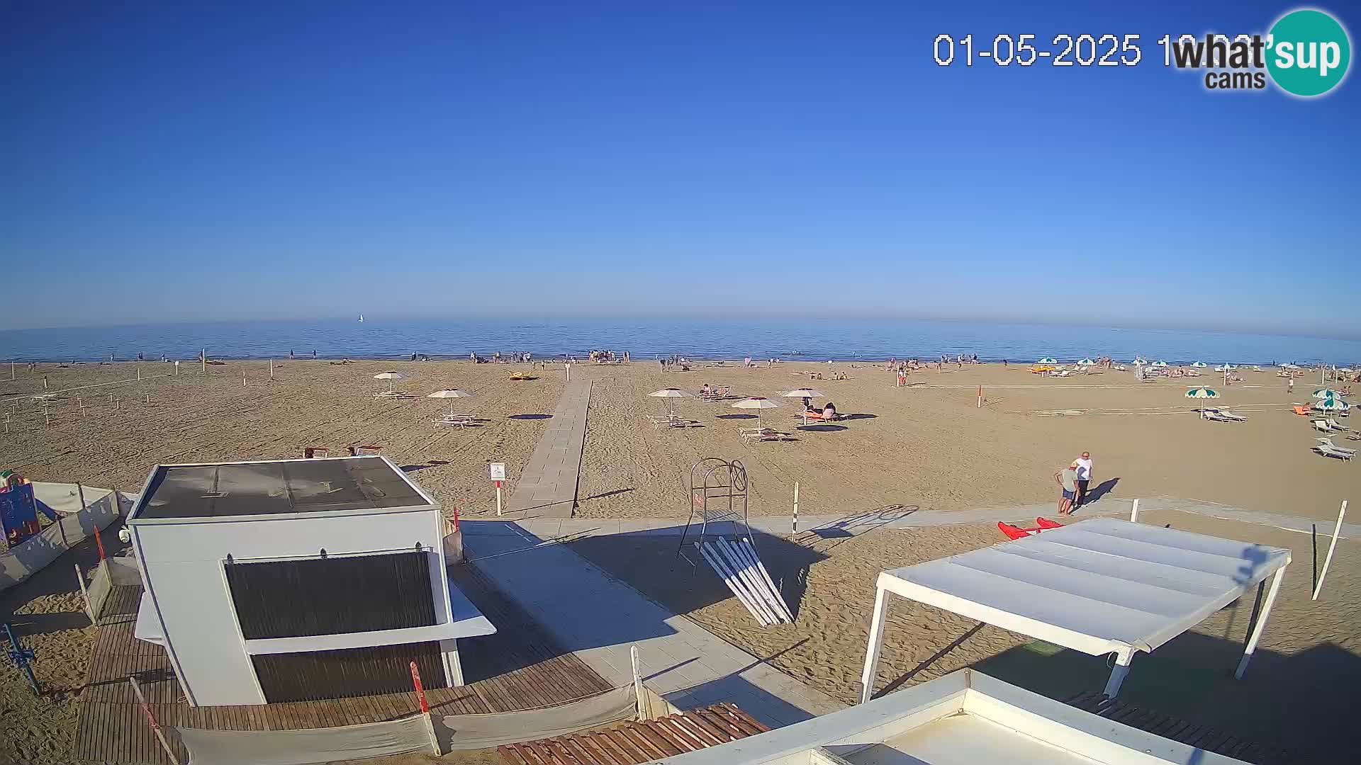 Live webcam Riccione Strand – Bagni Oreste spiaggia 115 – Italien