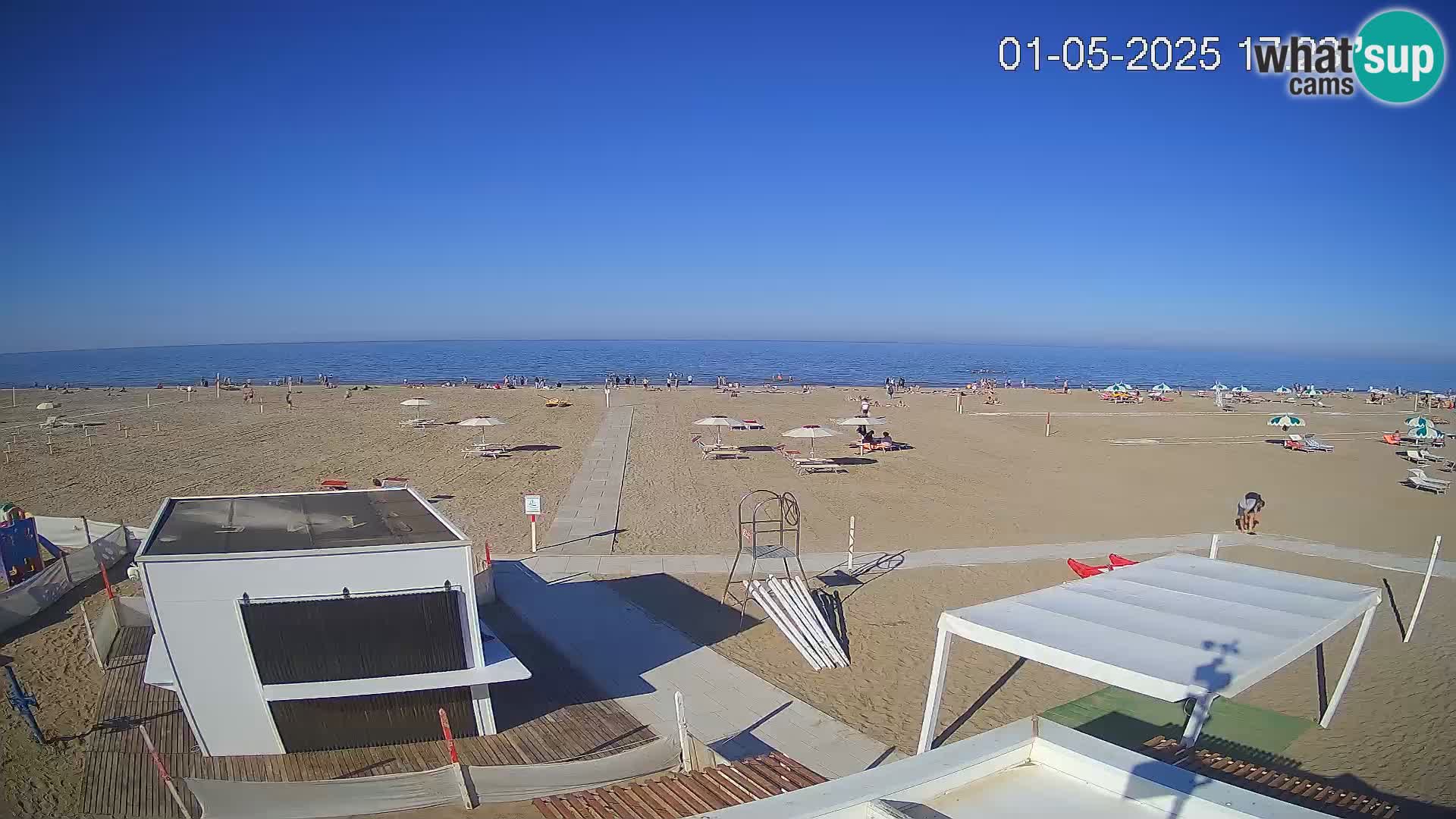Spletna kamera plaža Riccione – Bagni Oreste spiaggia 115 – Italija