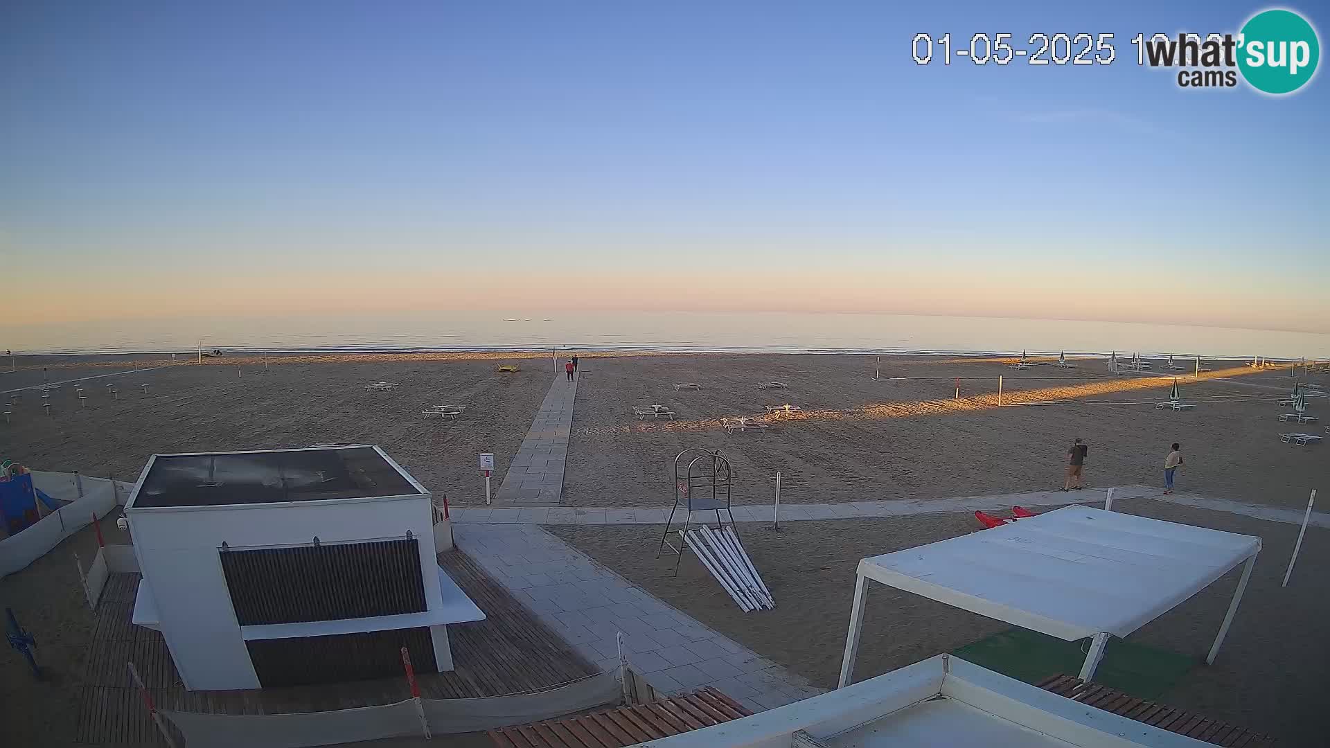 Live webcam Riccione Strand – Bagni Oreste spiaggia 115 – Italien