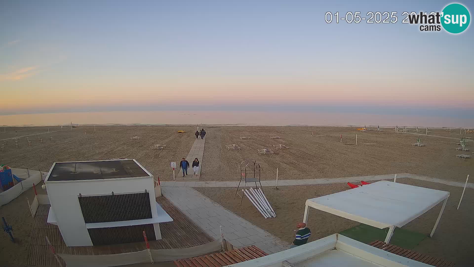 Live webcam Riccione Strand – Bagni Oreste spiaggia 115 – Italien