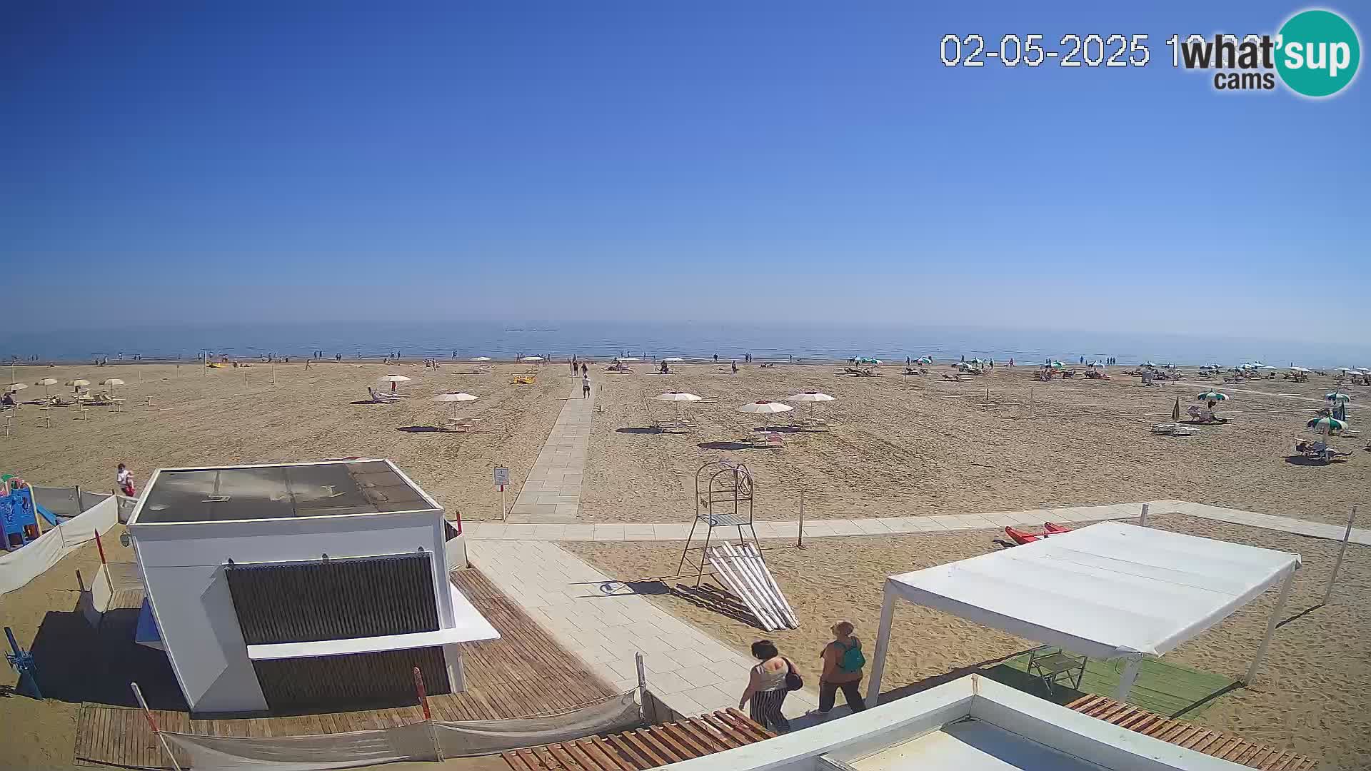 Live webcam Riccione Strand – Bagni Oreste spiaggia 115 – Italien