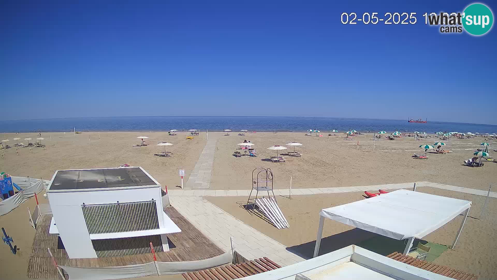Live webcam Riccione Strand – Bagni Oreste spiaggia 115 – Italien