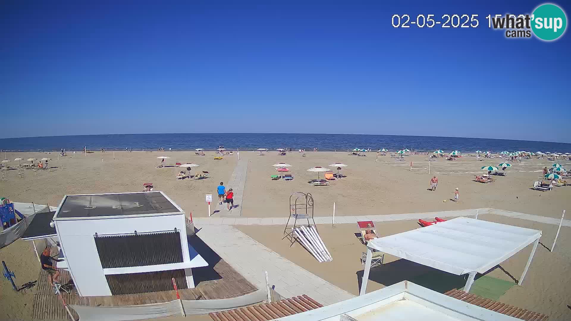 Webcam Riccione plage – Bagni Oreste spiaggia 115 – Italie