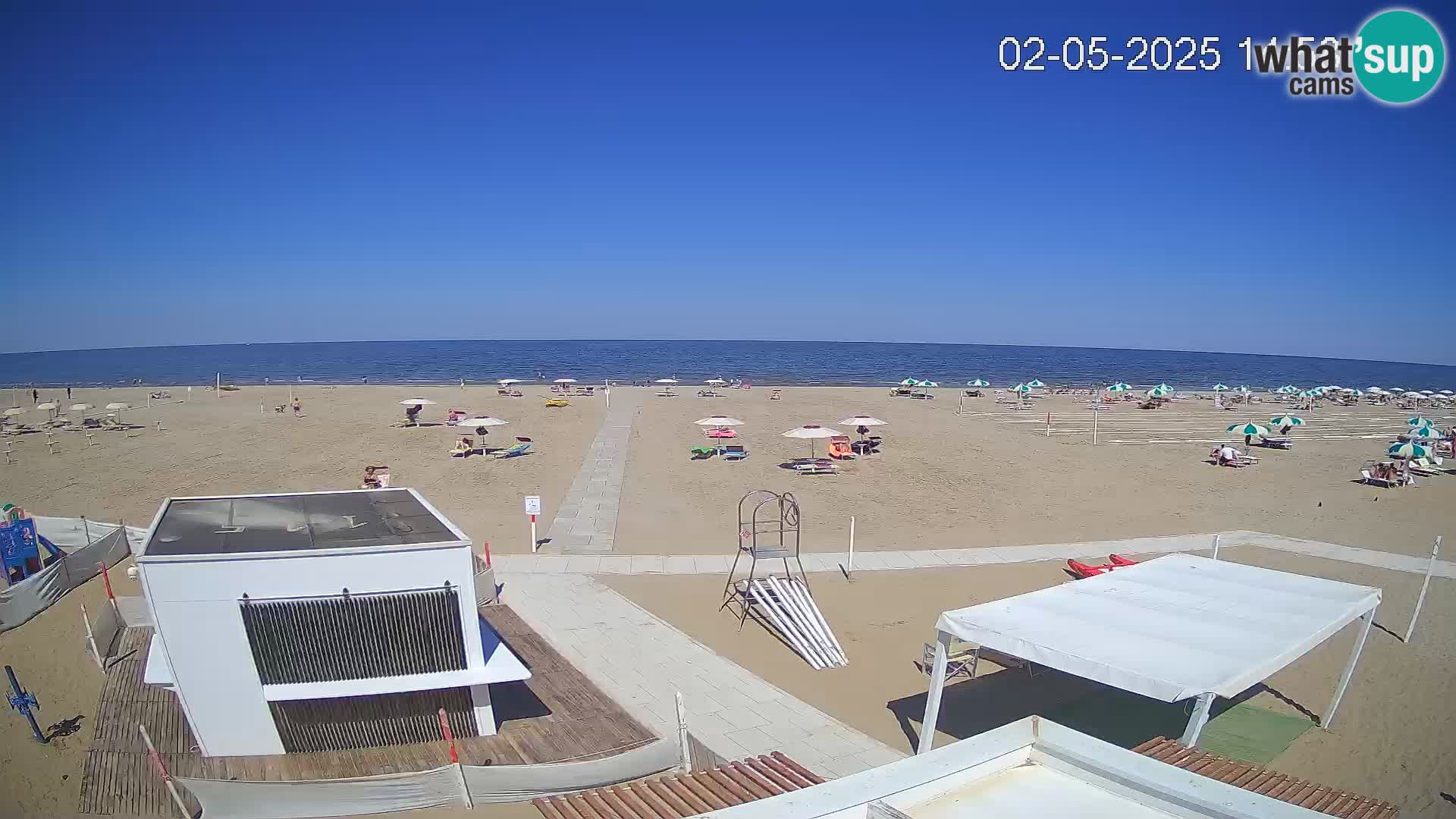 Webcam Riccione plage – Bagni Oreste spiaggia 115 – Italie
