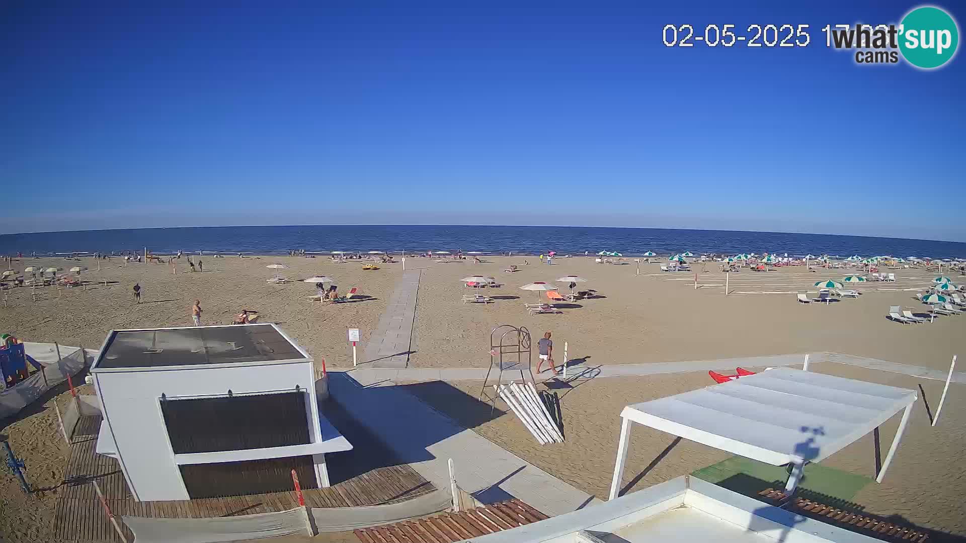 Spletna kamera plaža Riccione – Bagni Oreste spiaggia 115 – Italija