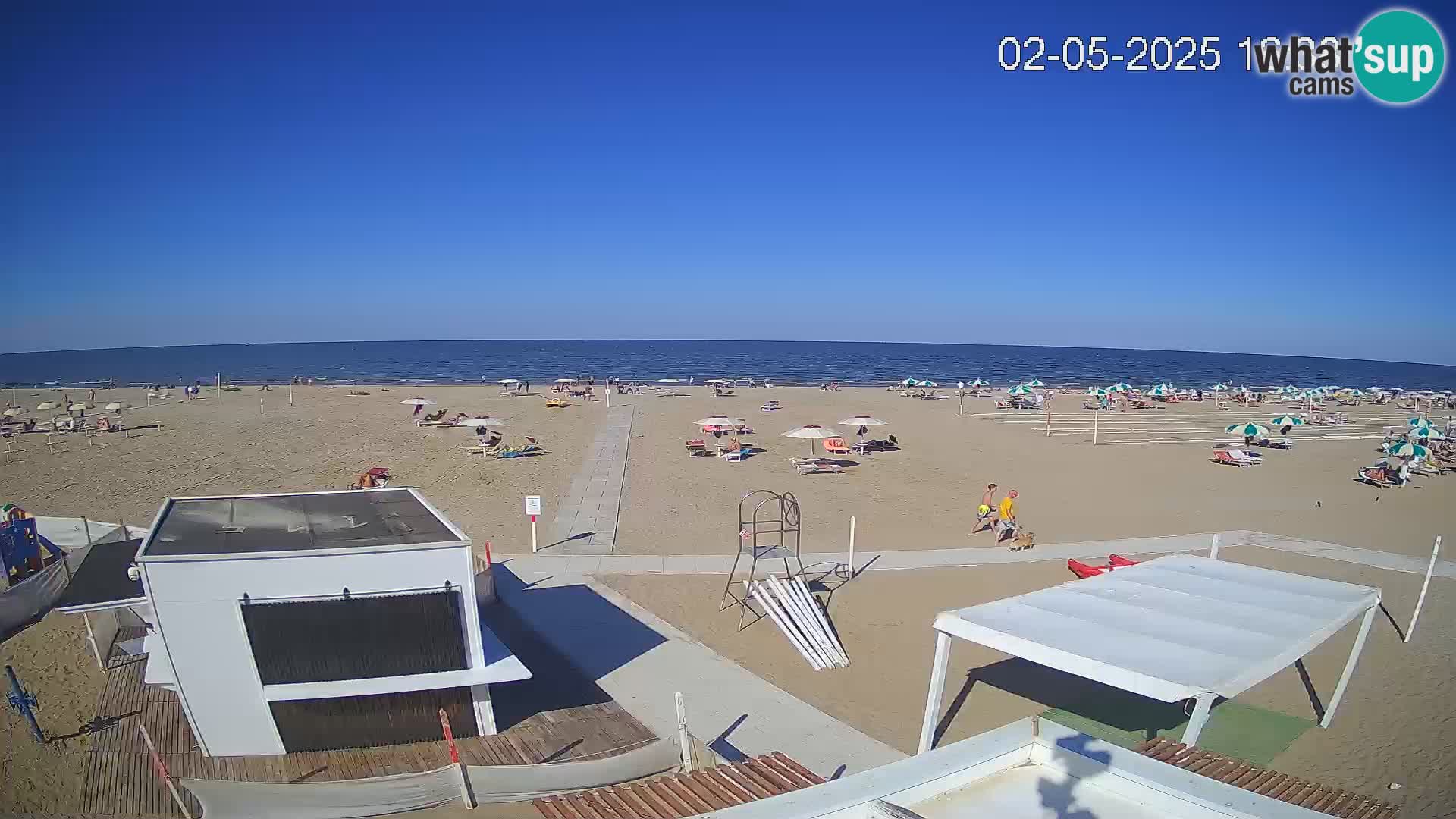 Live webcam Riccione Strand – Bagni Oreste spiaggia 115 – Italien
