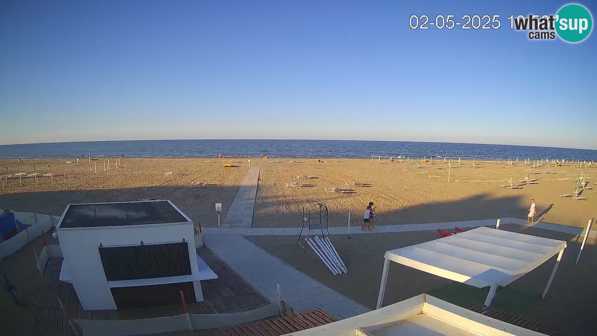 Live webcam Riccione Strand – Bagni Oreste spiaggia 115 – Italien
