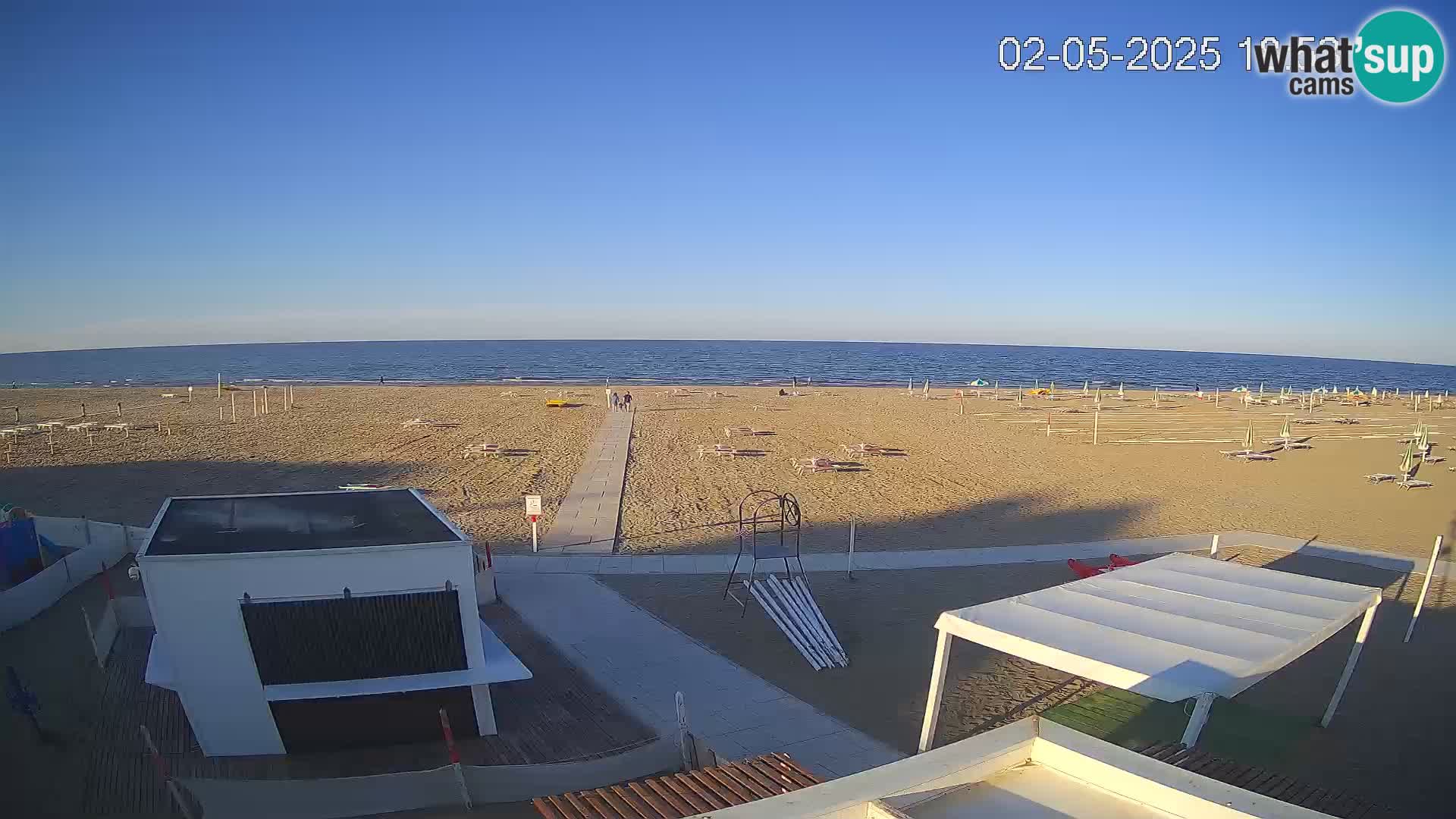 Live webcam Riccione Strand – Bagni Oreste spiaggia 115 – Italien