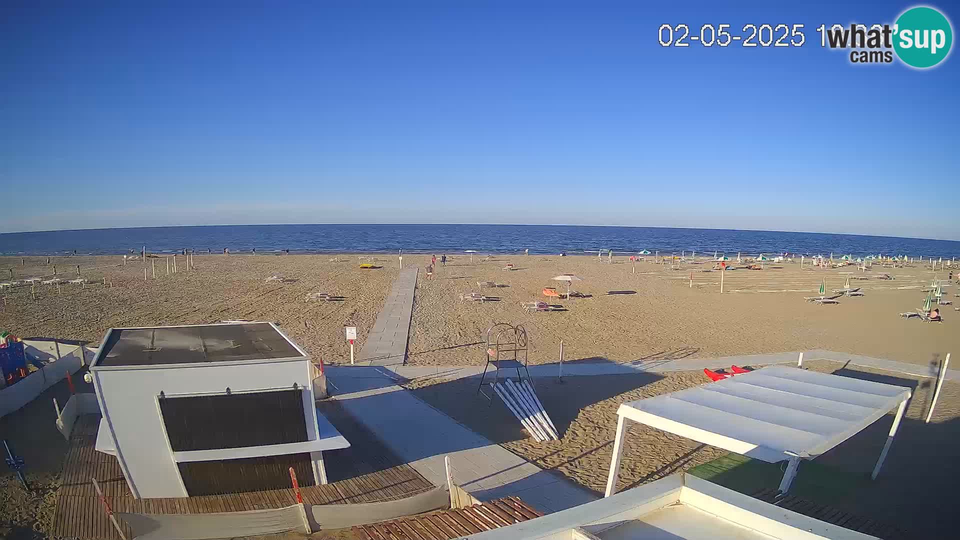 Webcam Riccione plage – Bagni Oreste spiaggia 115 – Italie