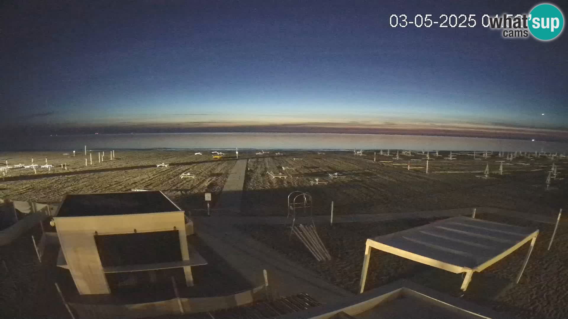 Live webcam Riccione Strand – Bagni Oreste spiaggia 115 – Italien