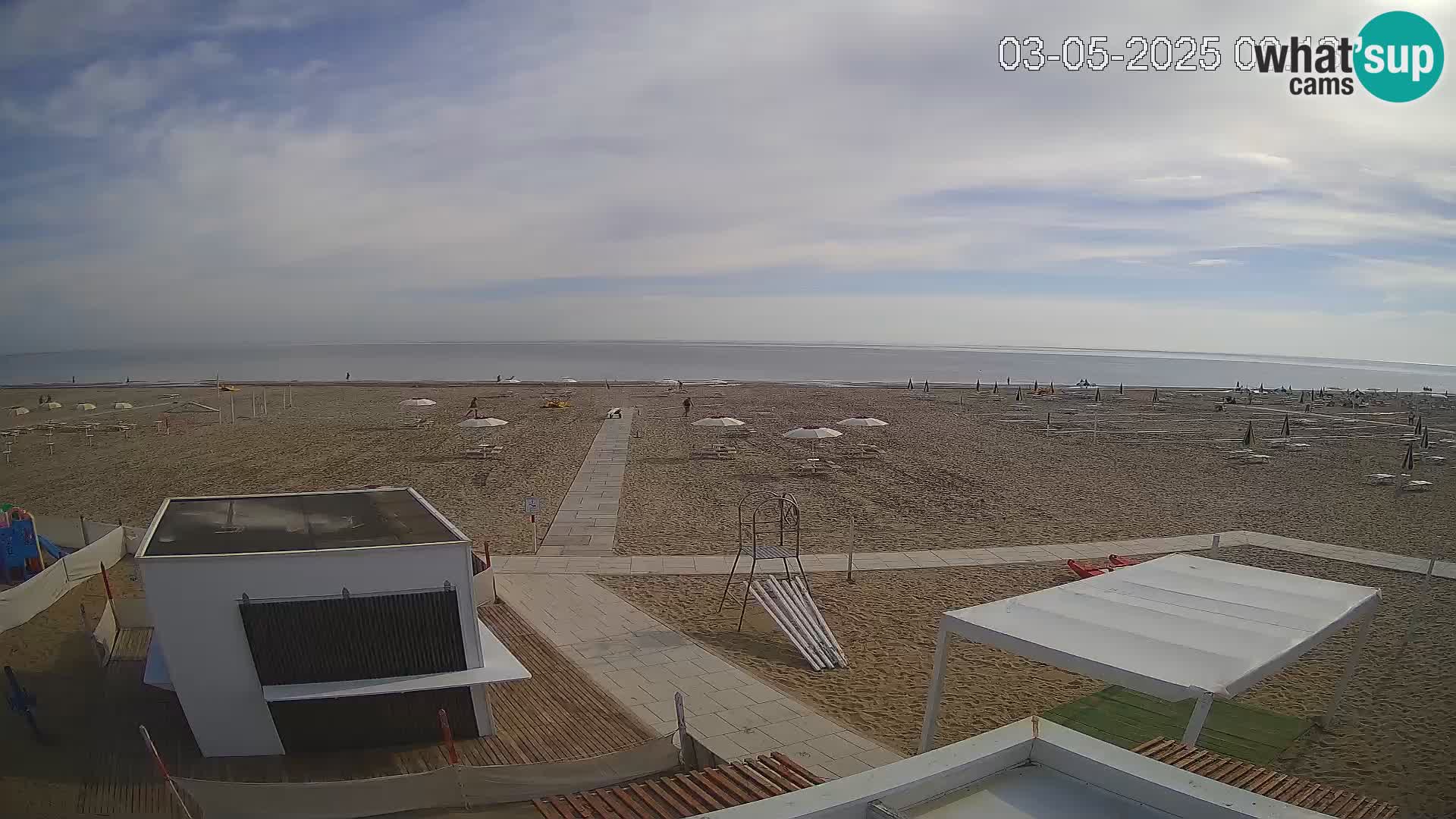 Live webcam Riccione Strand – Bagni Oreste spiaggia 115 – Italien