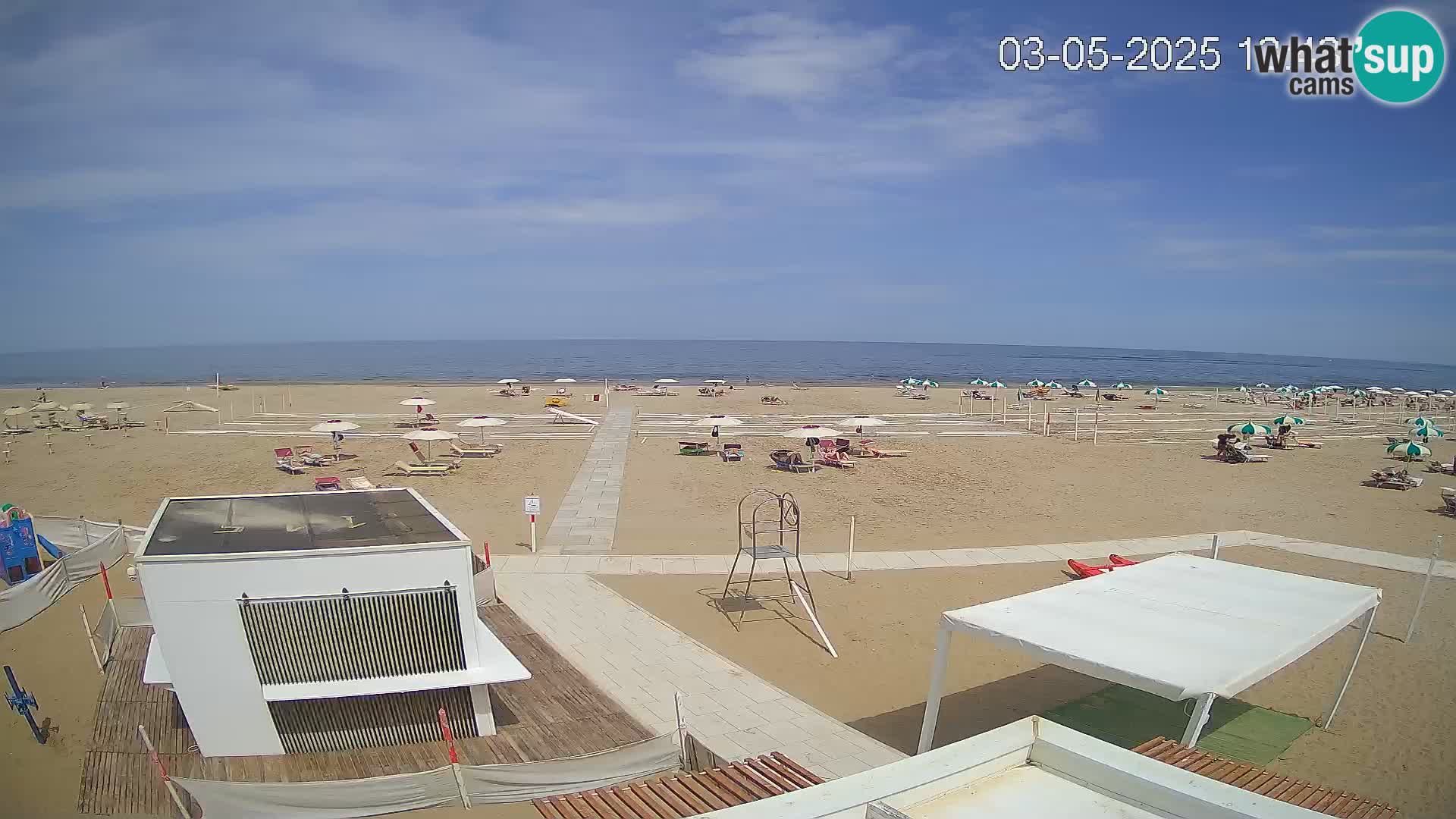 Camera en vivo playa Riccione – Bagni Oreste spiaggia 115 – Italia