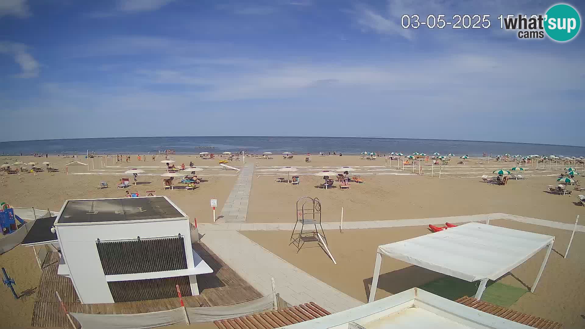 Live webcam Riccione beach – Bagni Oreste spiaggia 115