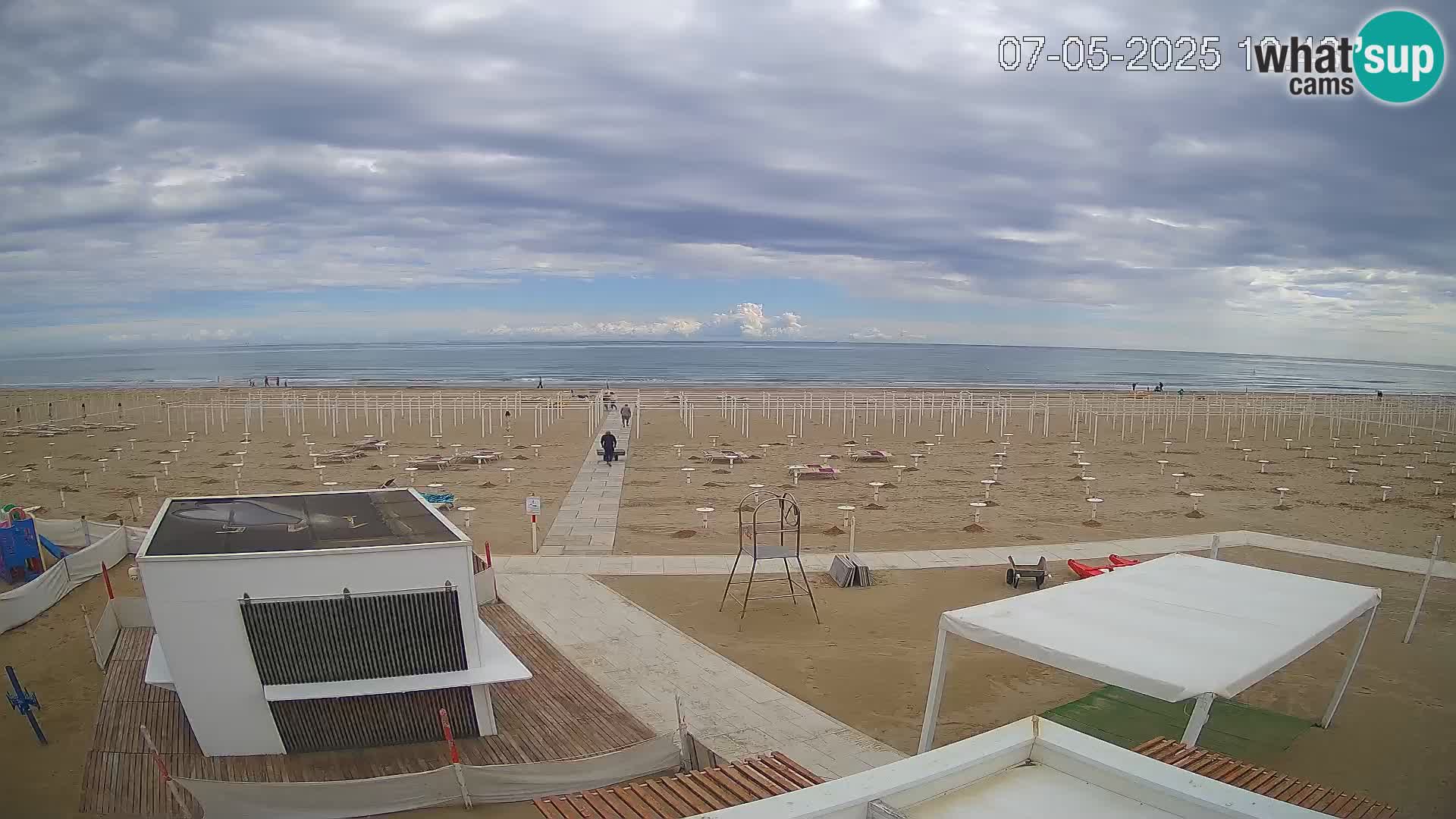 Live webcam Riccione Strand – Bagni Oreste spiaggia 115 – Italien