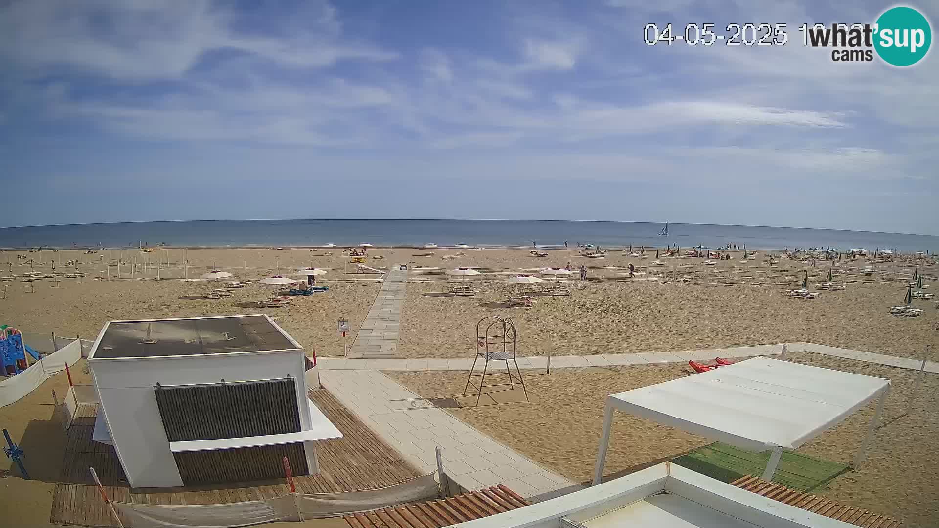 Live webcam Riccione Strand – Bagni Oreste spiaggia 115 – Italien