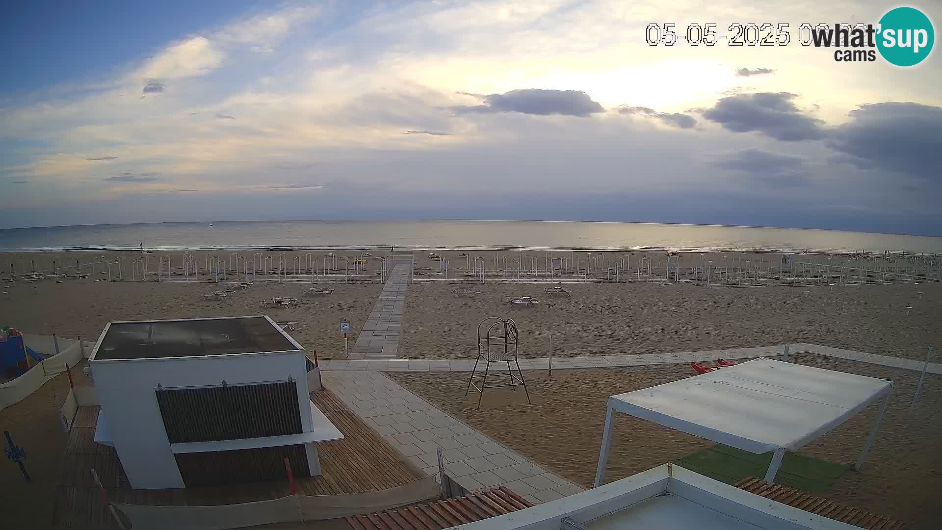 Live webcam Riccione Strand – Bagni Oreste spiaggia 115 – Italien