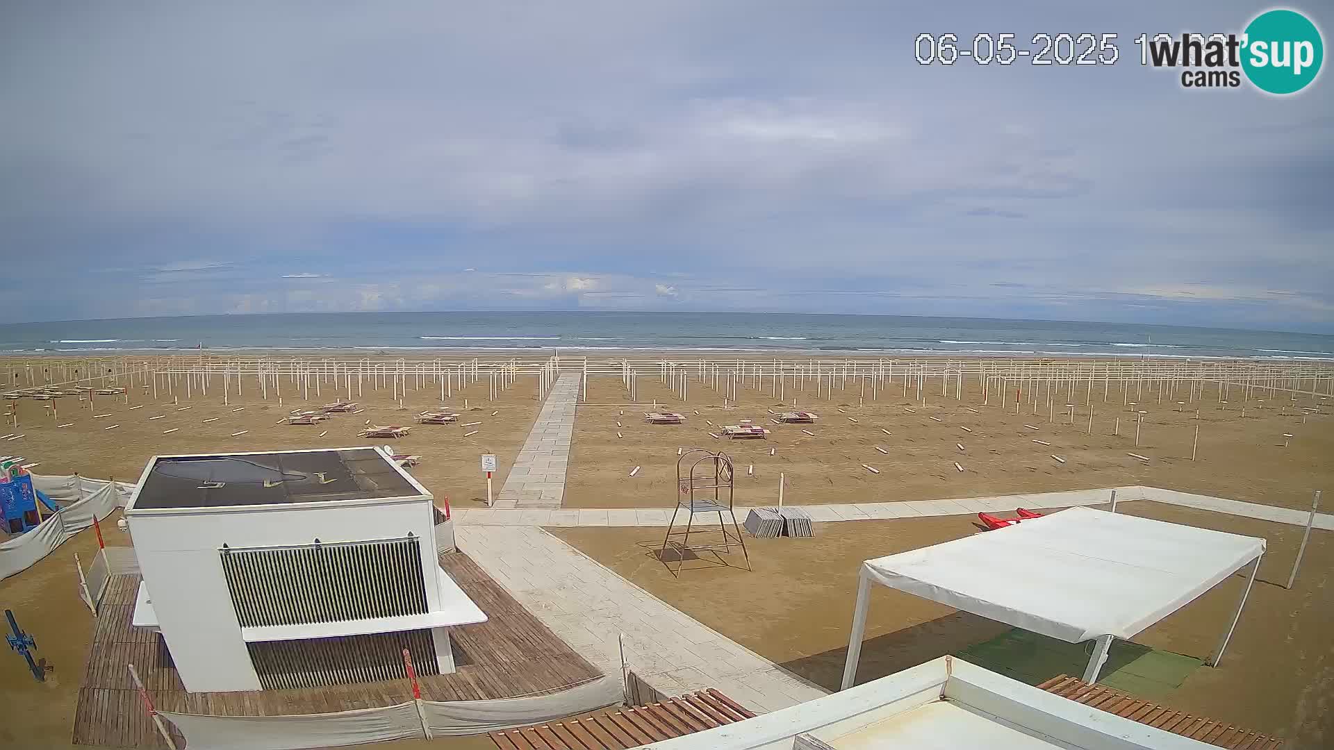 Live webcam Riccione Strand – Bagni Oreste spiaggia 115 – Italien