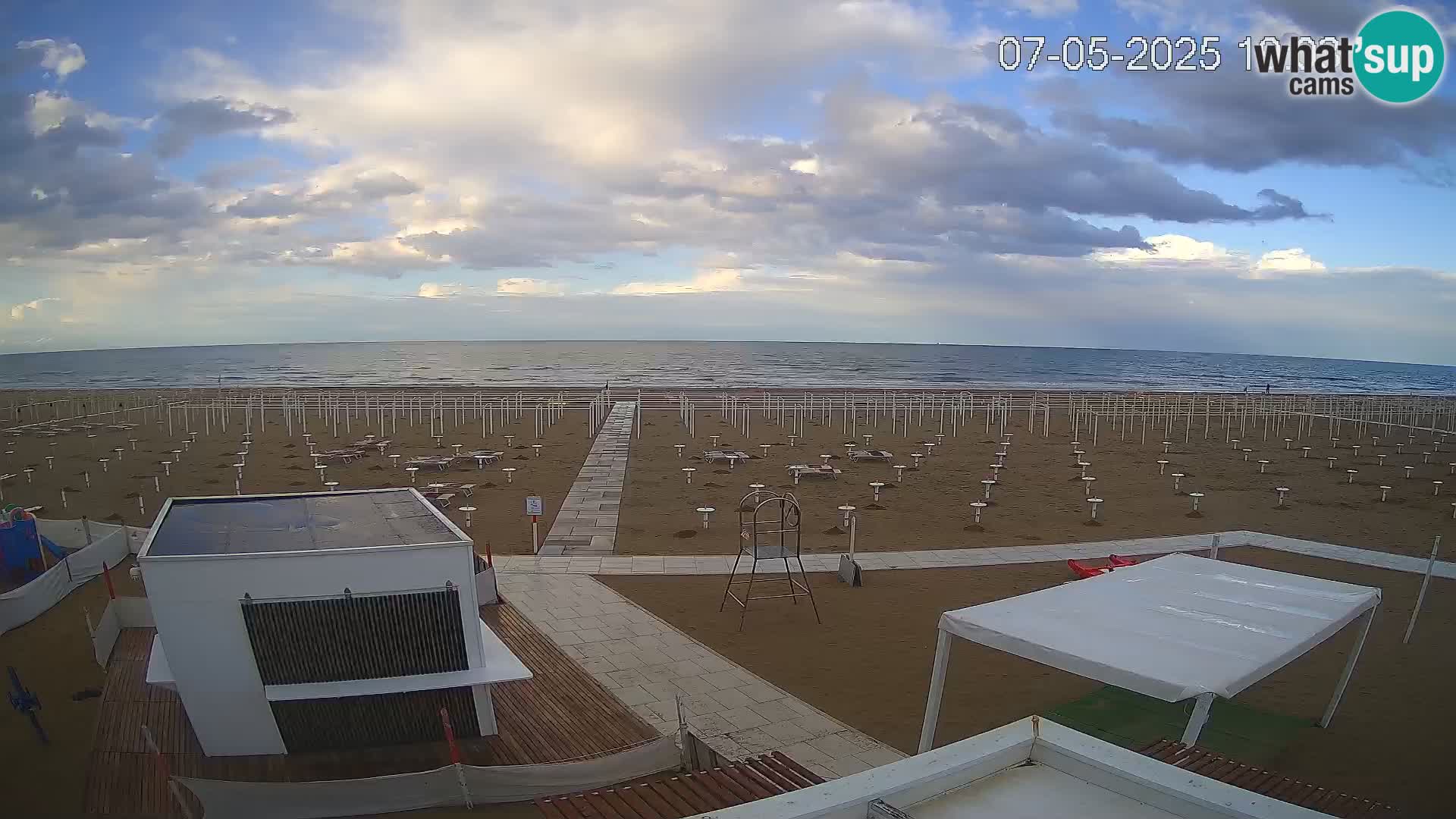 Webcam Riccione plage – Bagni Oreste spiaggia 115 – Italie