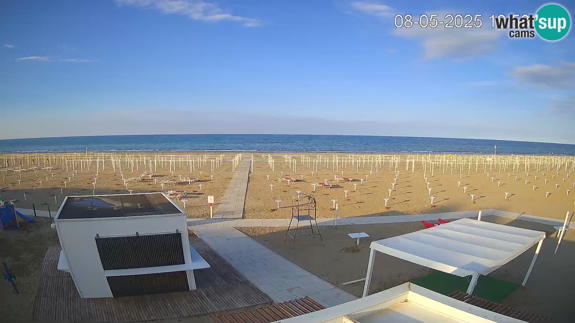 Web kamera plaža Riccione – Bagni Oreste spiaggia 115 – Italija