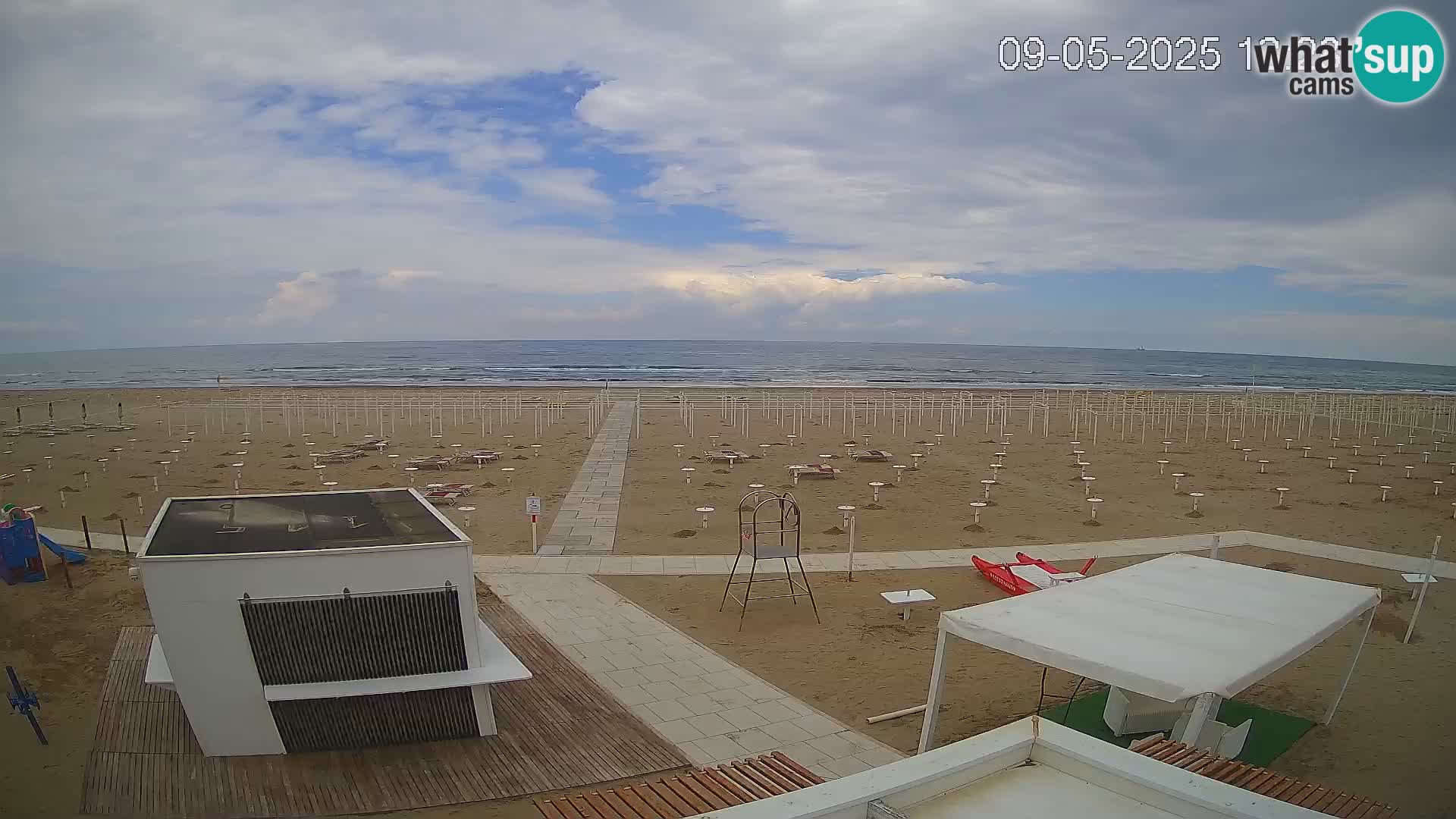 Live webcam Riccione Strand – Bagni Oreste spiaggia 115 – Italien
