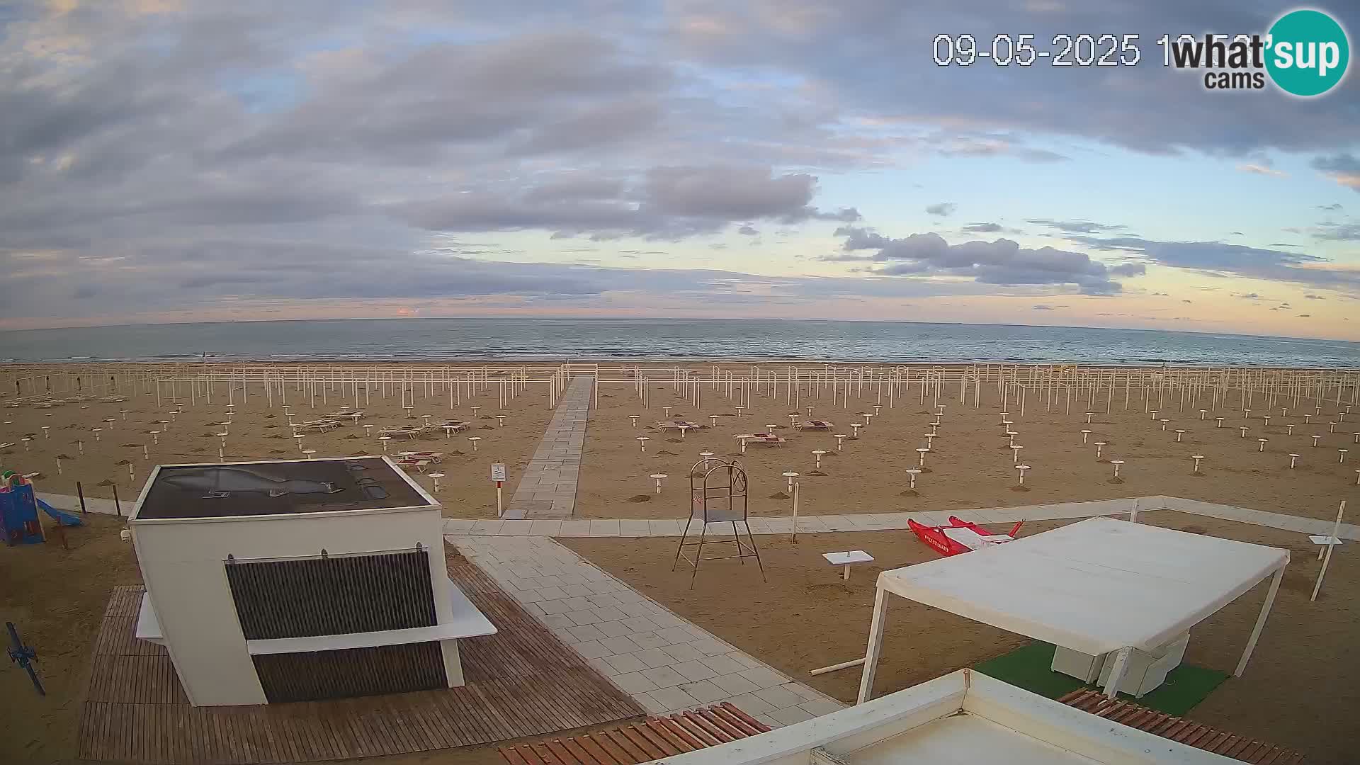 Live webcam Riccione Strand – Bagni Oreste spiaggia 115 – Italien