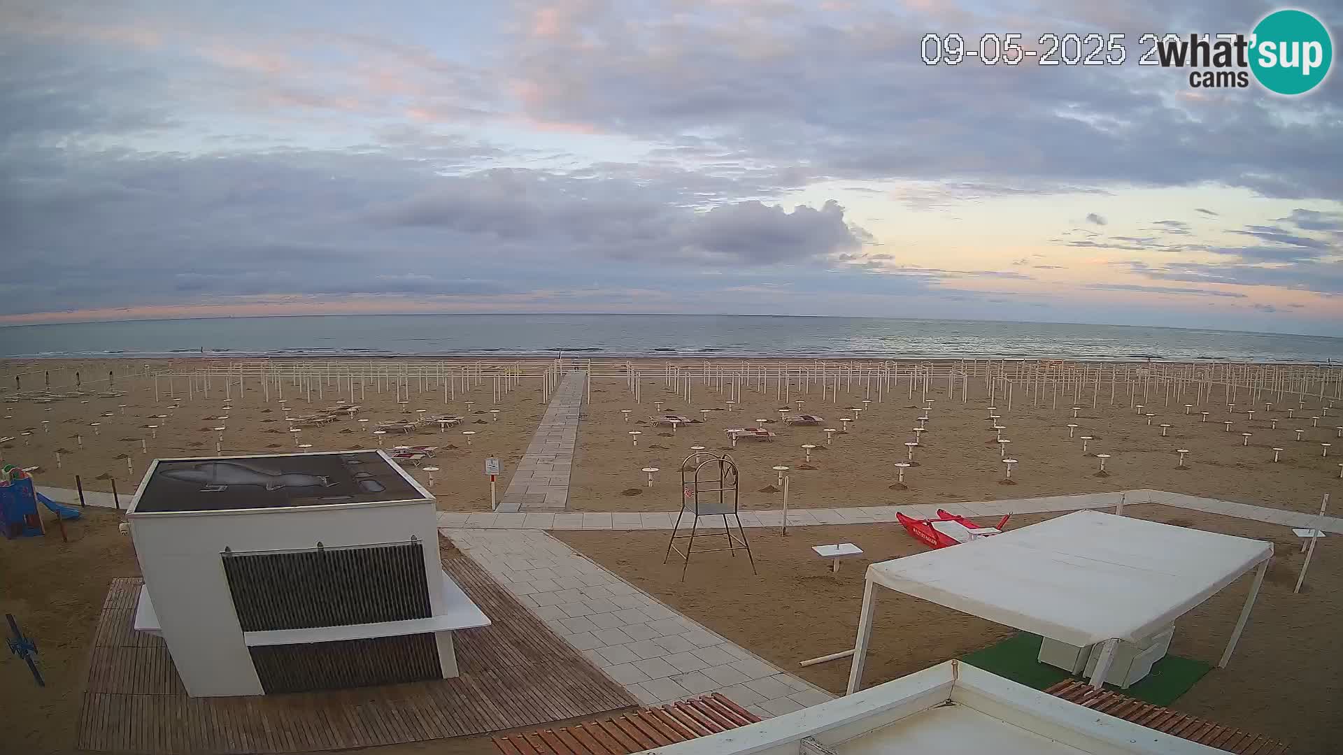 Live webcam Riccione Strand – Bagni Oreste spiaggia 115 – Italien