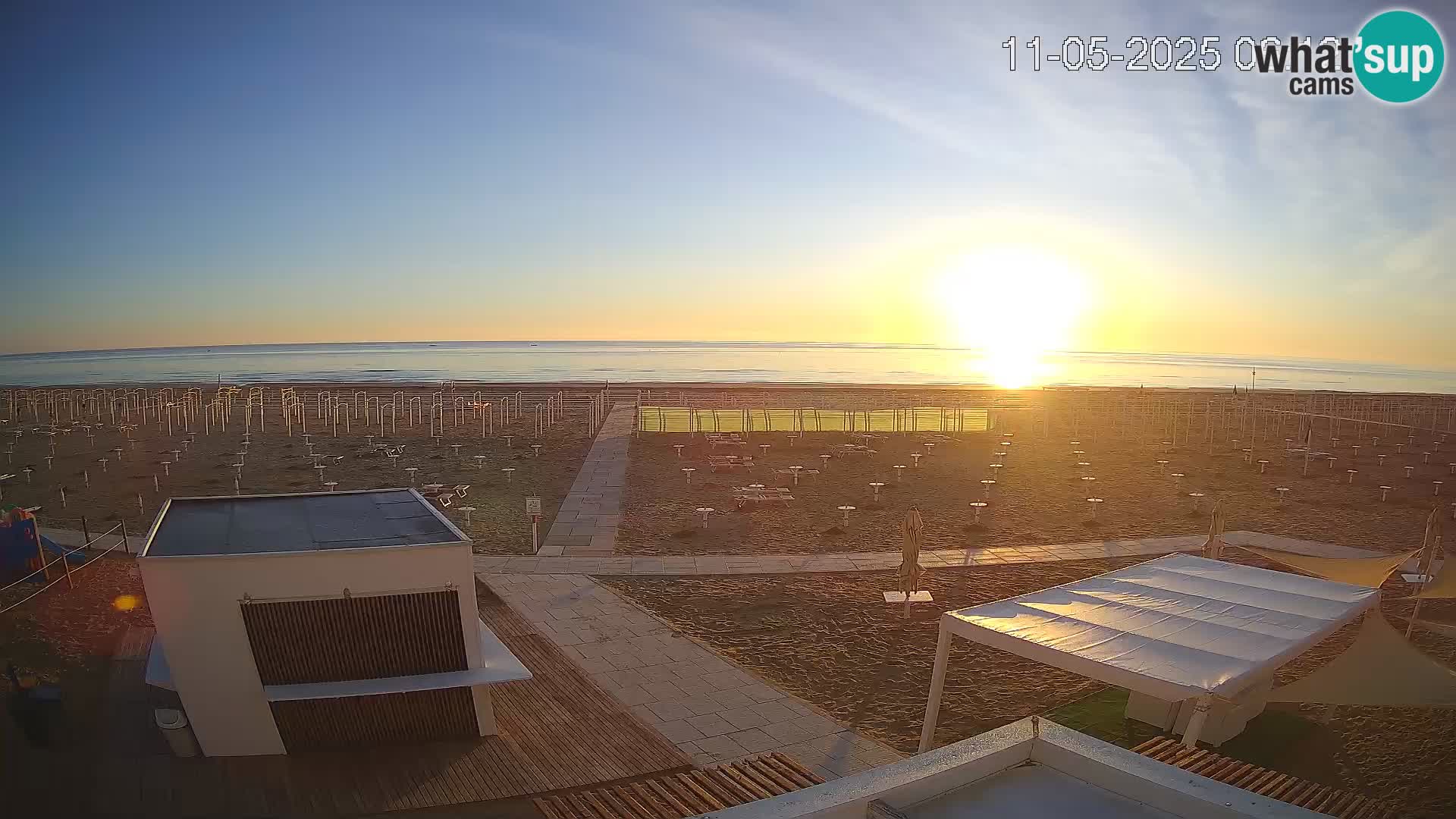 Live webcam Riccione Strand – Bagni Oreste spiaggia 115 – Italien