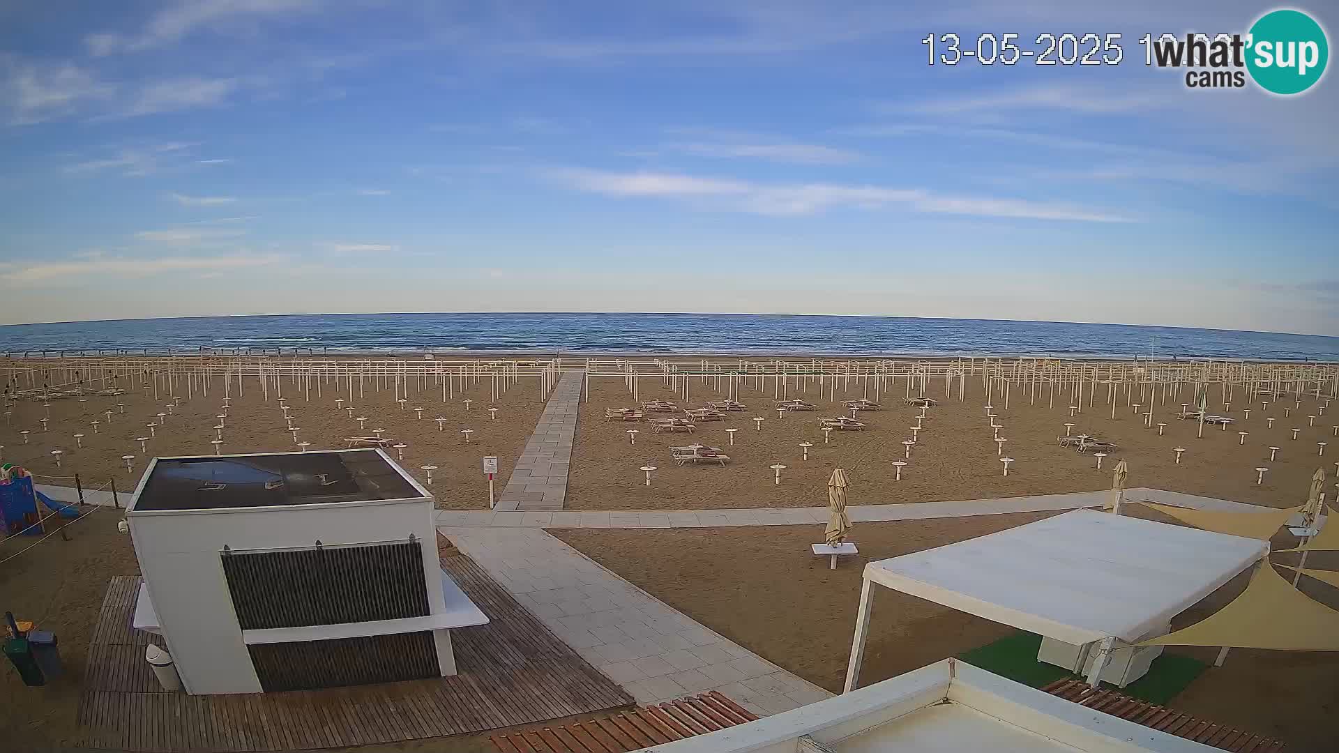 Spletna kamera plaža Riccione – Bagni Oreste spiaggia 115 – Italija