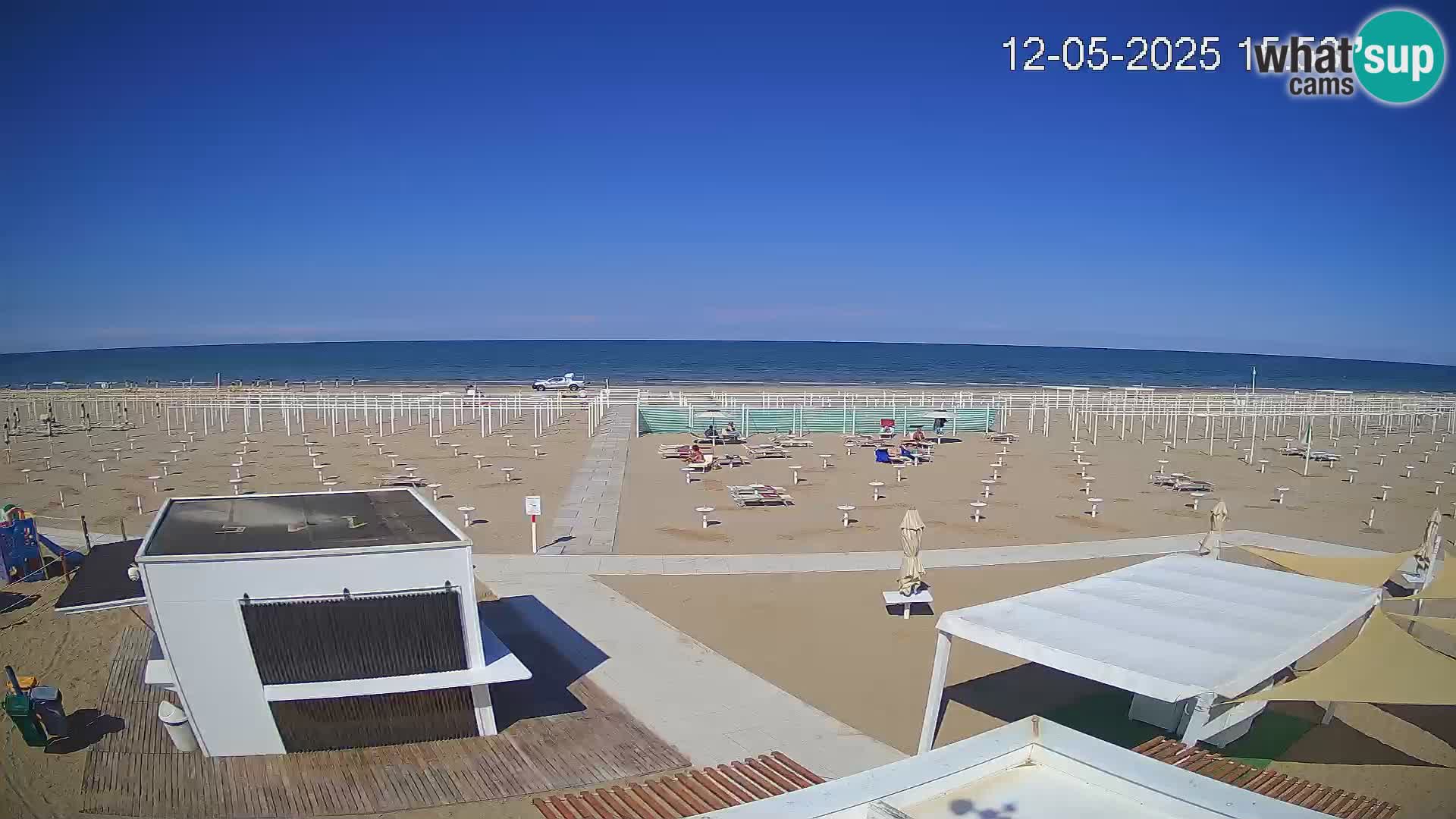 Live webcam Riccione Strand – Bagni Oreste spiaggia 115 – Italien