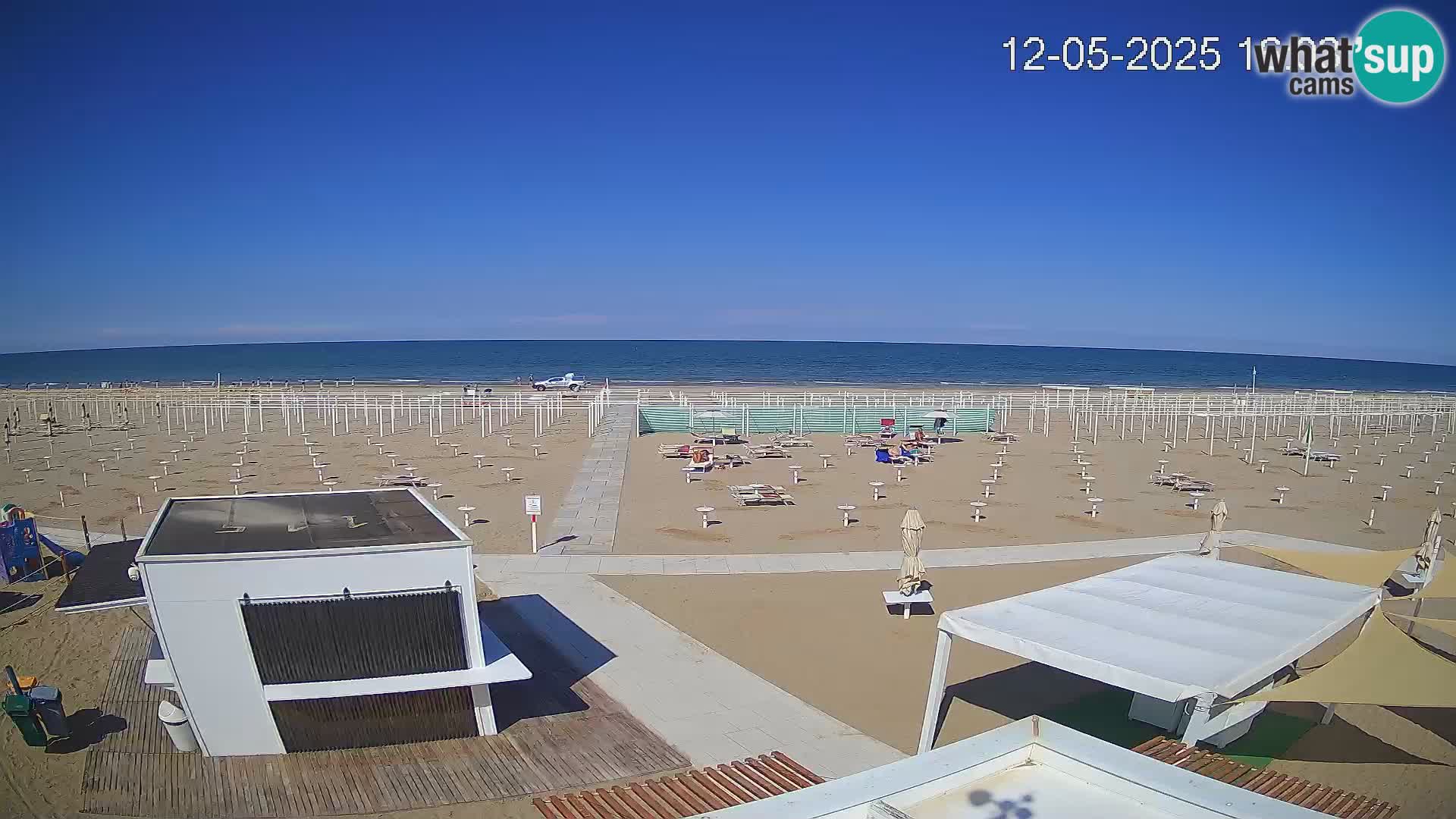 Live webcam Riccione Strand – Bagni Oreste spiaggia 115 – Italien