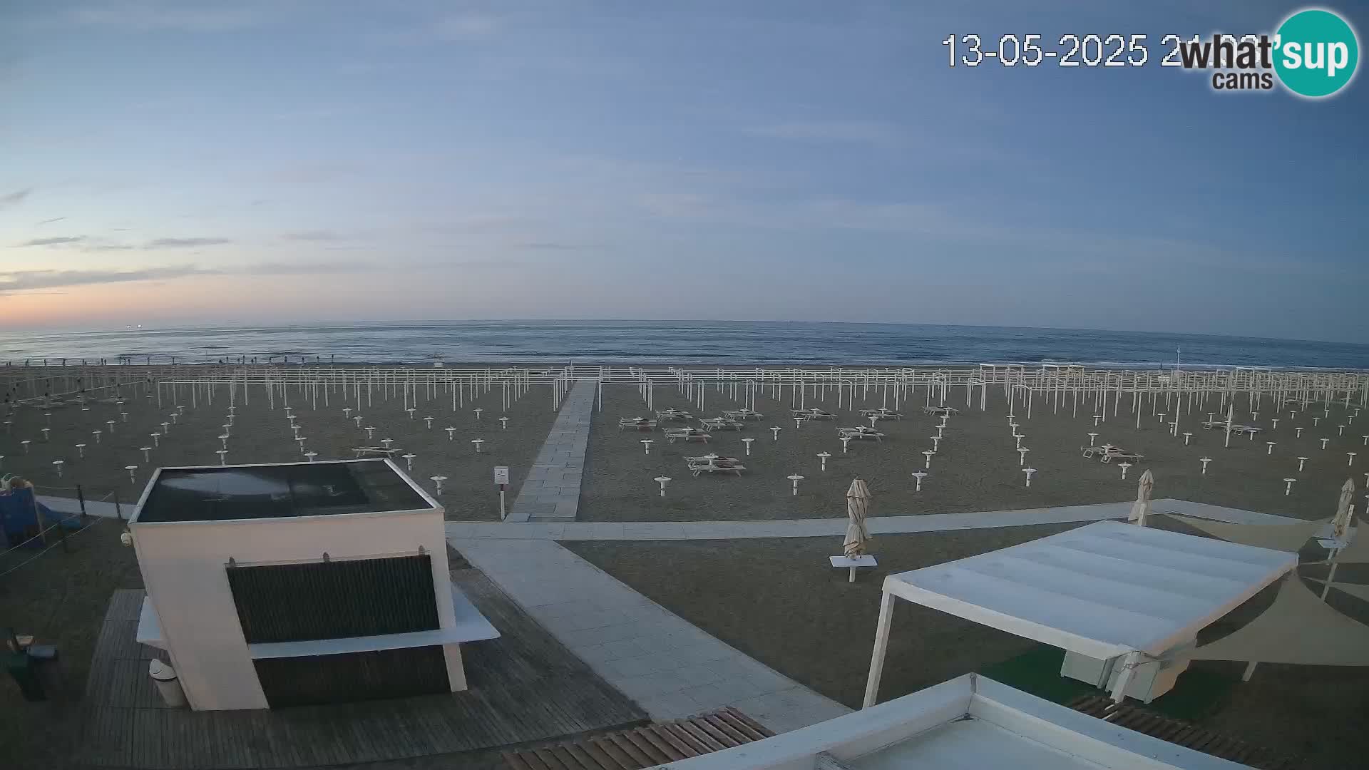 Live webcam Riccione Strand – Bagni Oreste spiaggia 115 – Italien