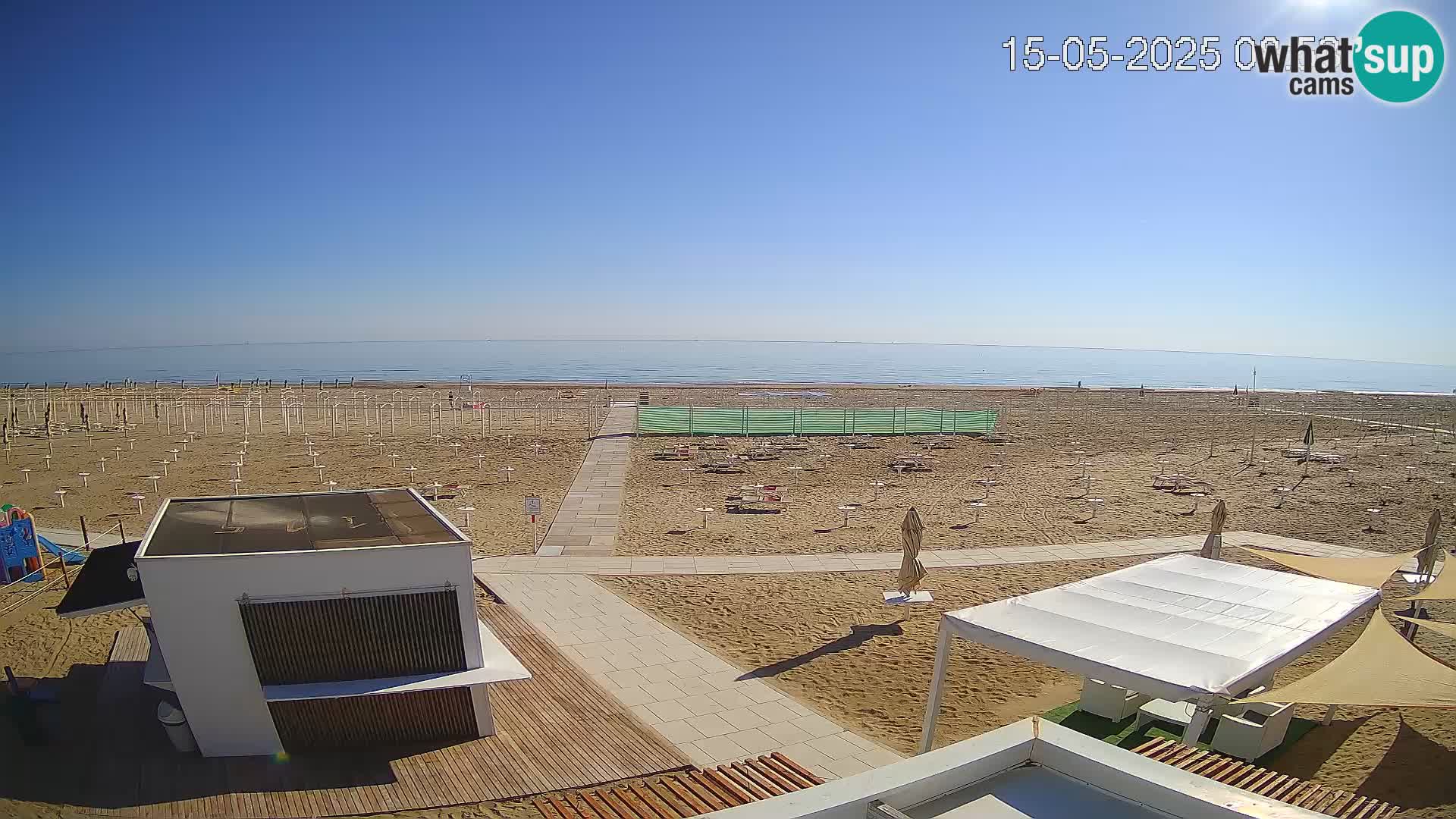 Live webcam Riccione Strand – Bagni Oreste spiaggia 115 – Italien