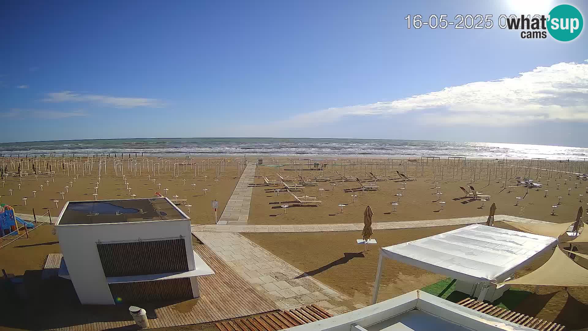 Spletna kamera plaža Riccione – Bagni Oreste spiaggia 115 – Italija