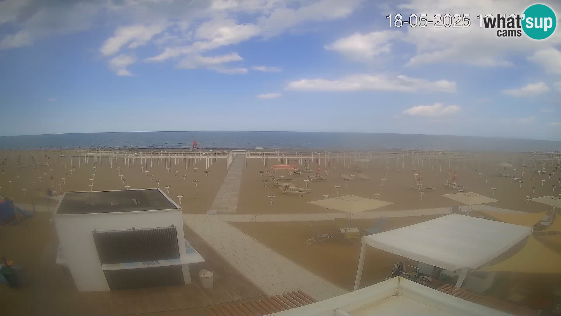 Live webcam Riccione Strand – Bagni Oreste spiaggia 115 – Italien