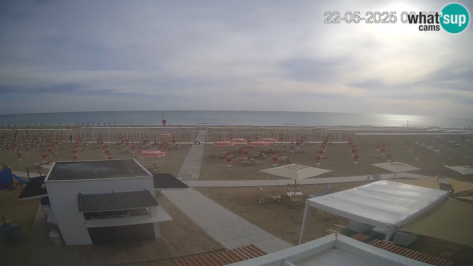 Live webcam Riccione Strand – Bagni Oreste spiaggia 115 – Italien