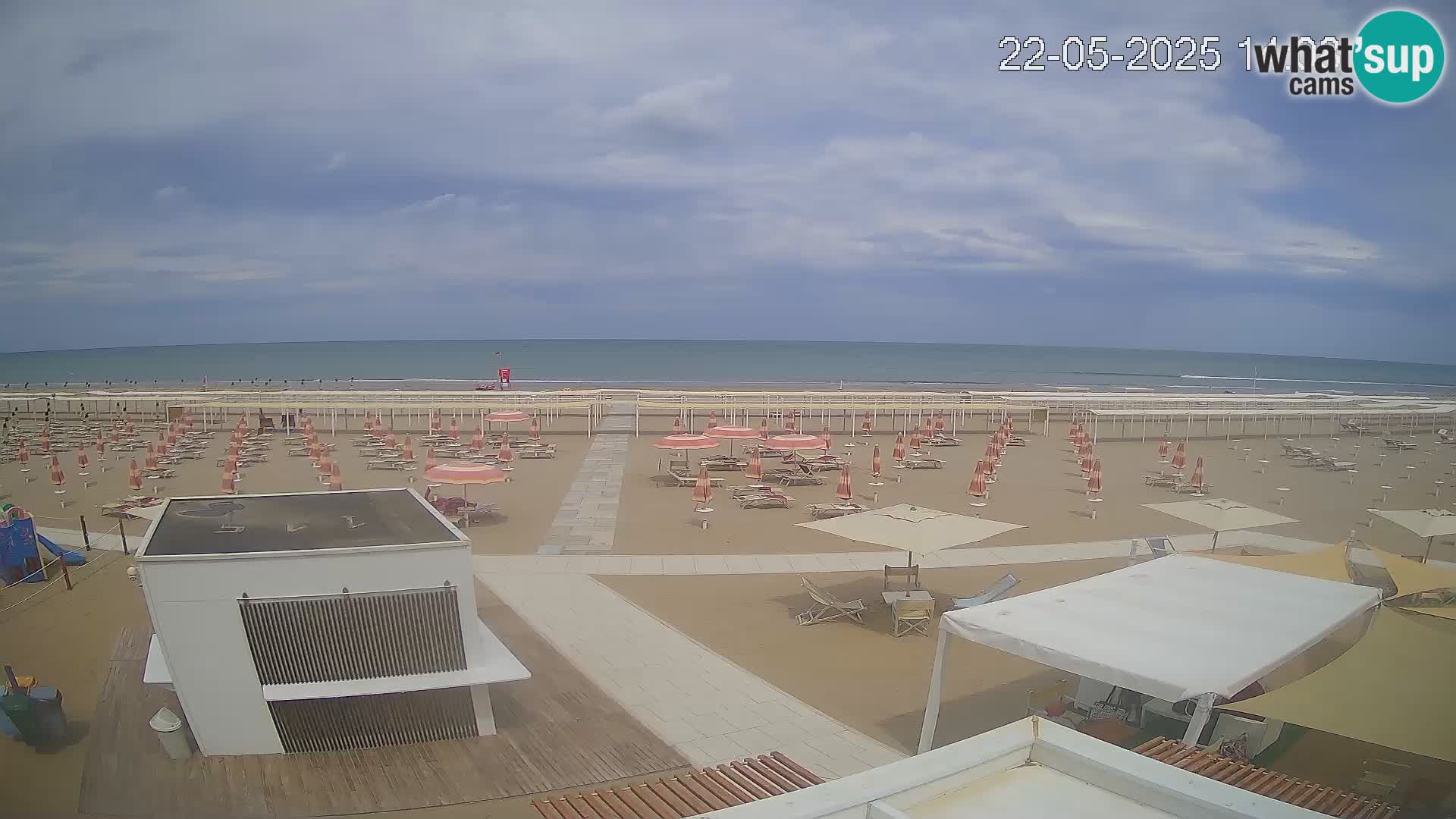Spletna kamera plaža Riccione – Bagni Oreste spiaggia 115 – Italija