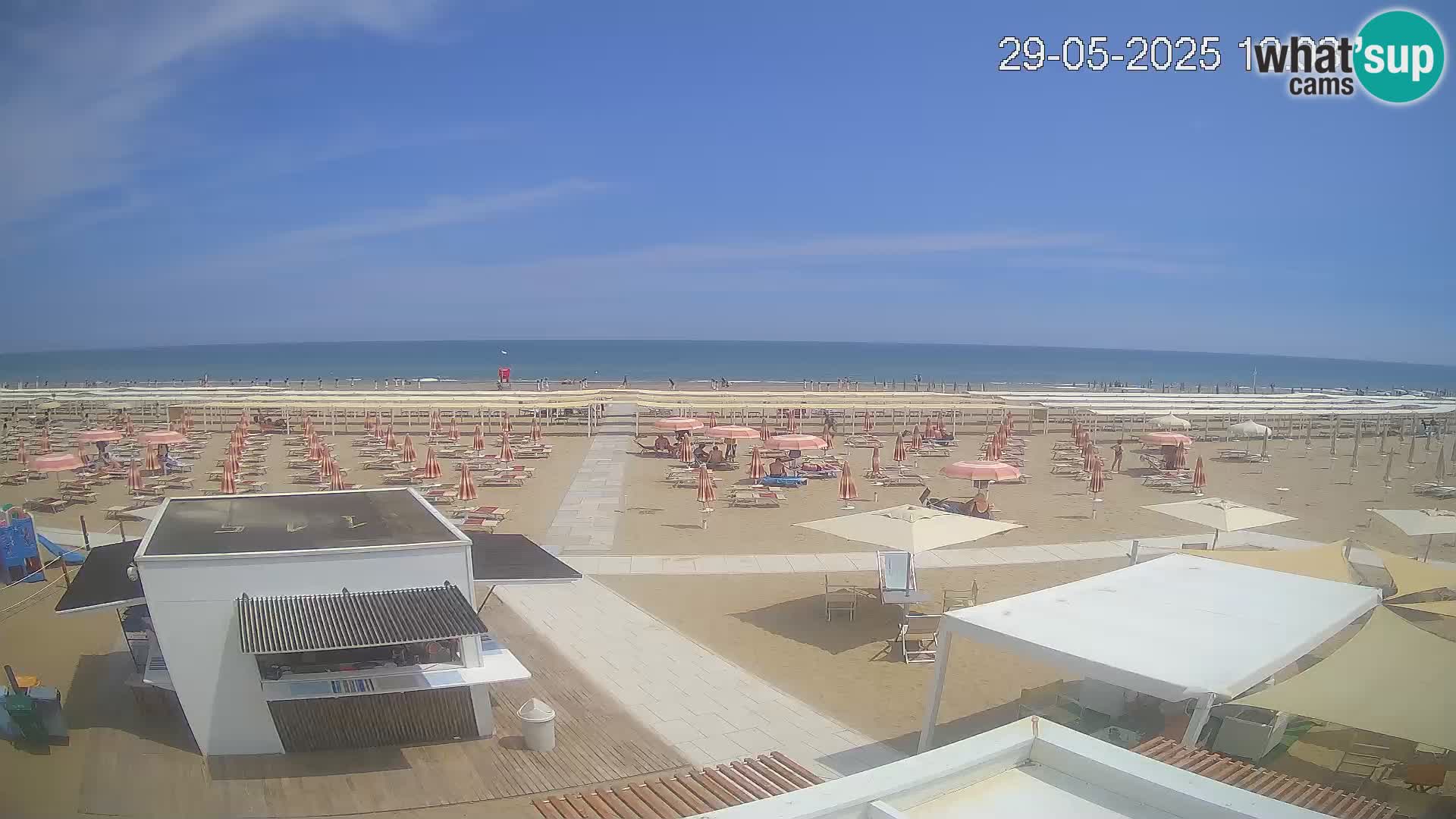 Live webcam Riccione Strand – Bagni Oreste spiaggia 115 – Italien