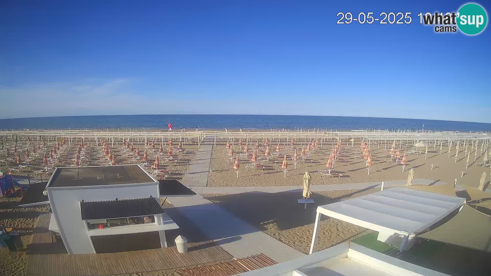 Live webcam Riccione Strand – Bagni Oreste spiaggia 115 – Italien