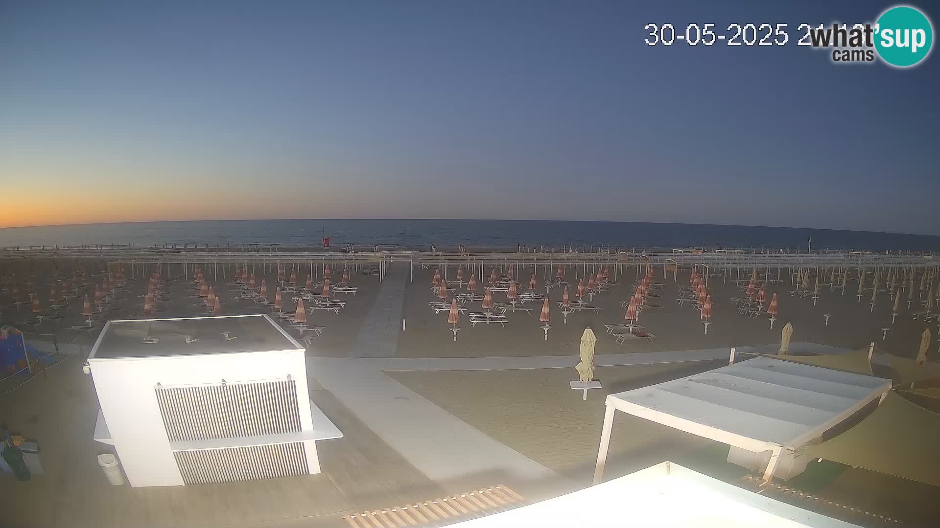 Live webcam Riccione Strand – Bagni Oreste spiaggia 115 – Italien