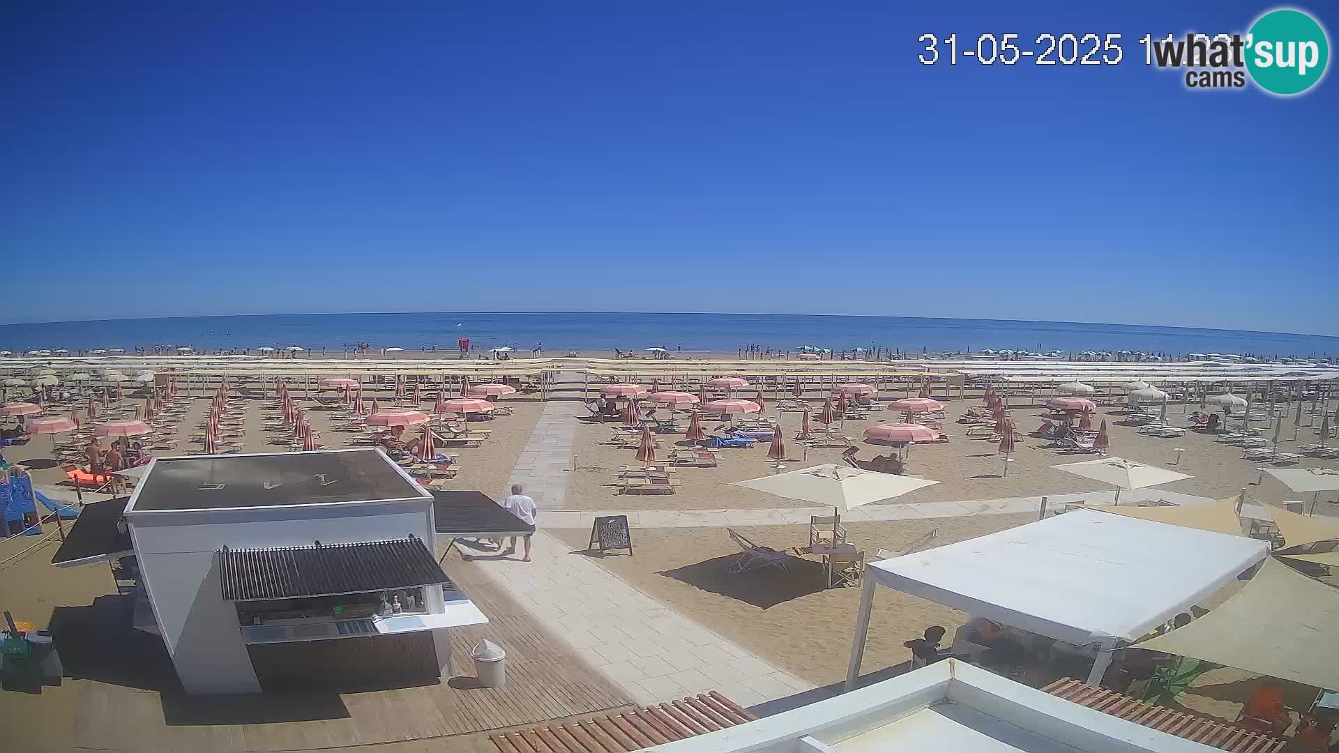 Live webcam Riccione Strand – Bagni Oreste spiaggia 115 – Italien