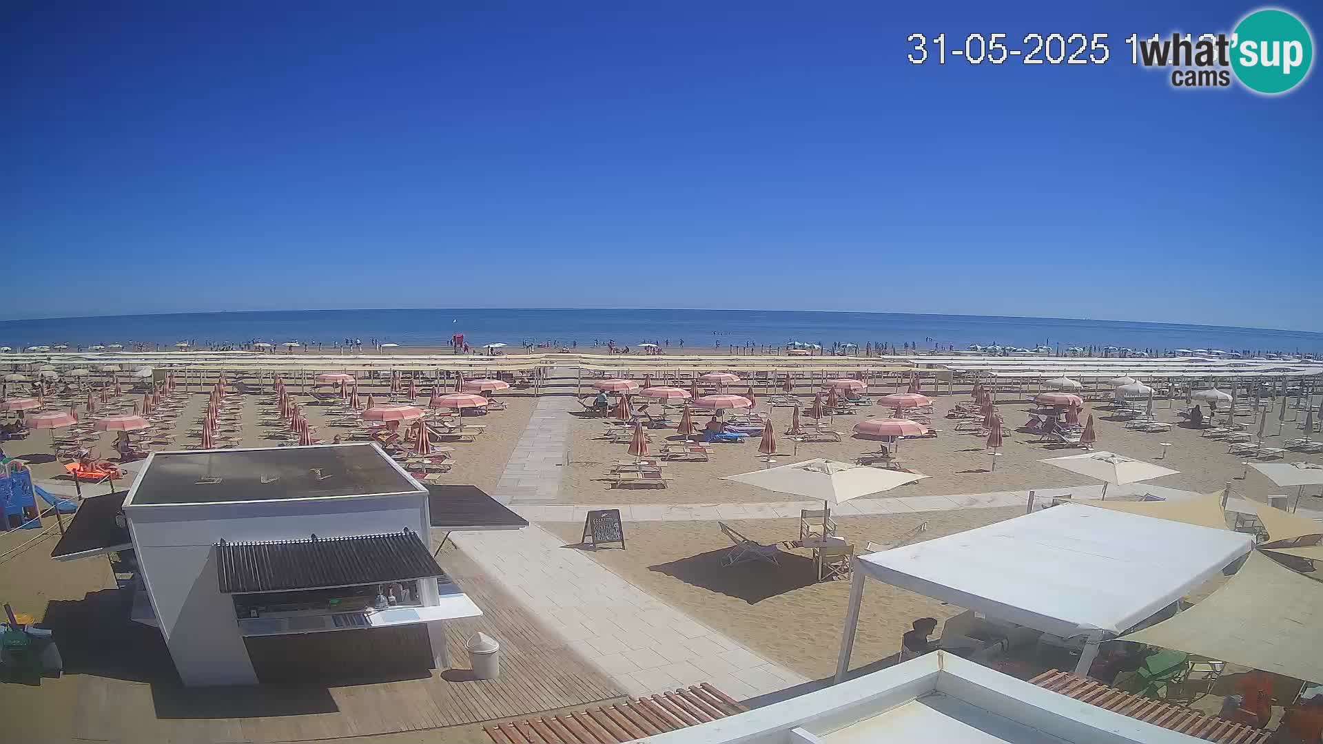 Live webcam Riccione Strand – Bagni Oreste spiaggia 115 – Italien