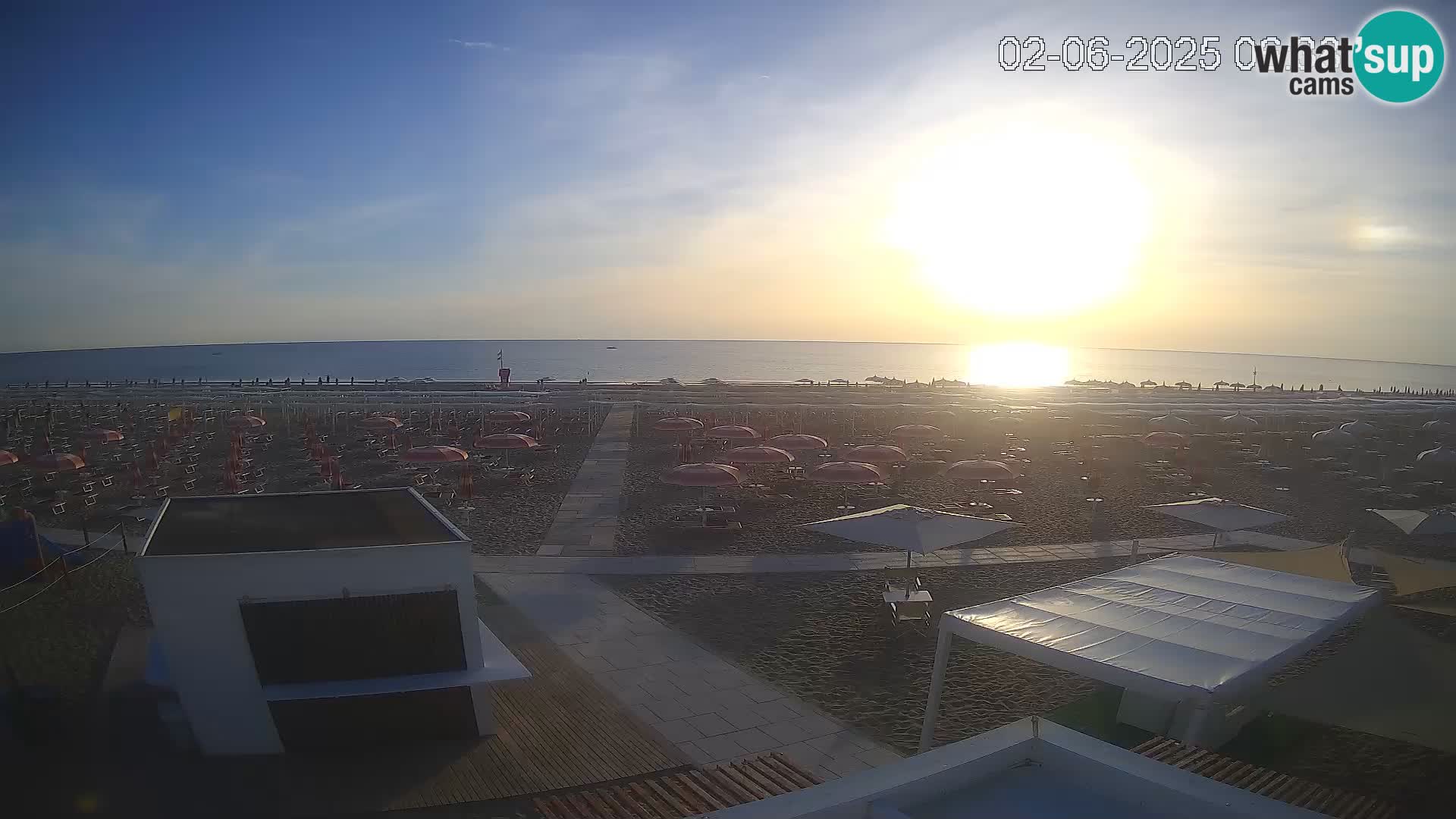 Spletna kamera plaža Riccione – Bagni Oreste spiaggia 115 – Italija