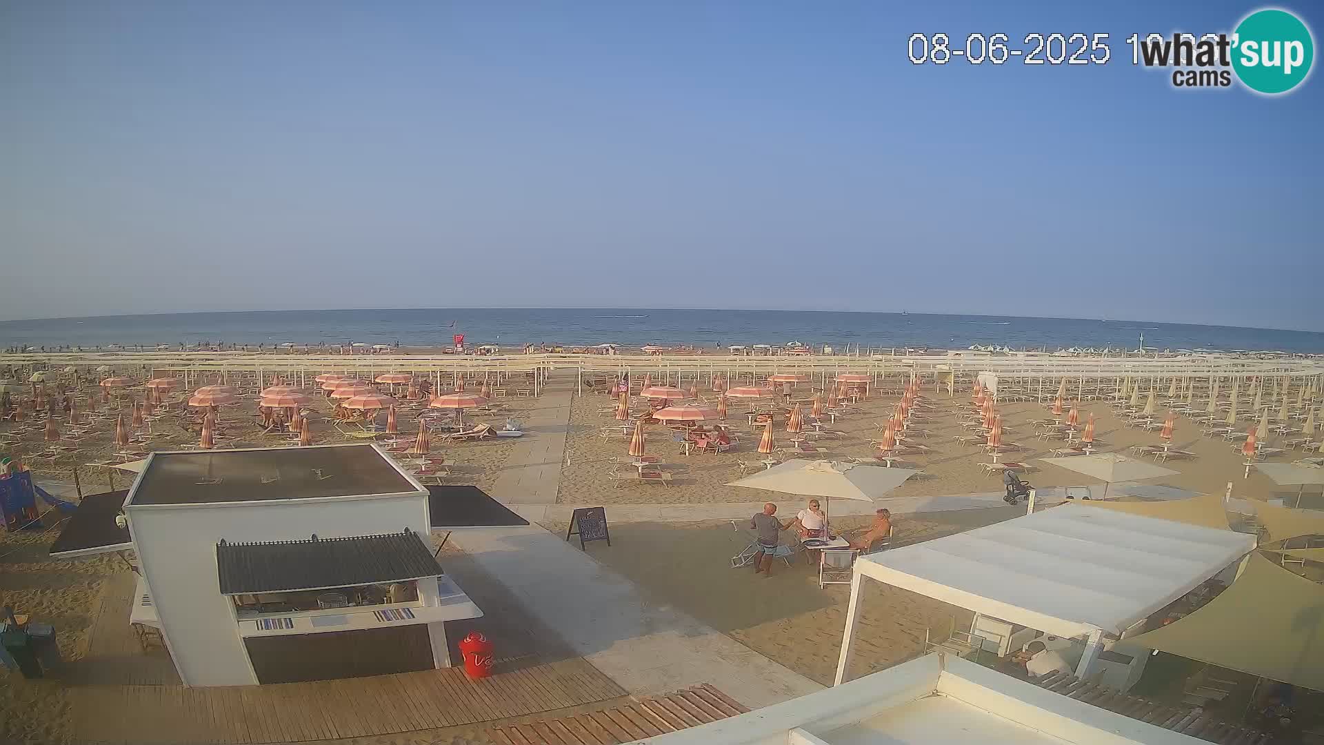 Live webcam Riccione Strand – Bagni Oreste spiaggia 115 – Italien