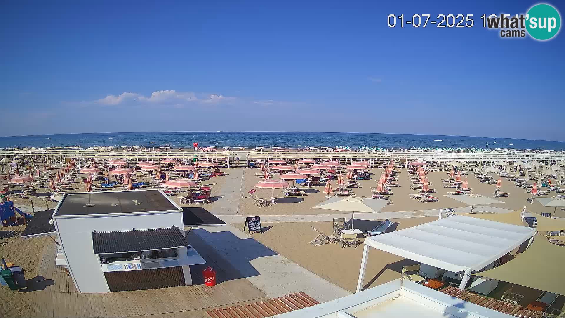 Web kamera plaža Riccione – Bagni Oreste spiaggia 115 – Italija
